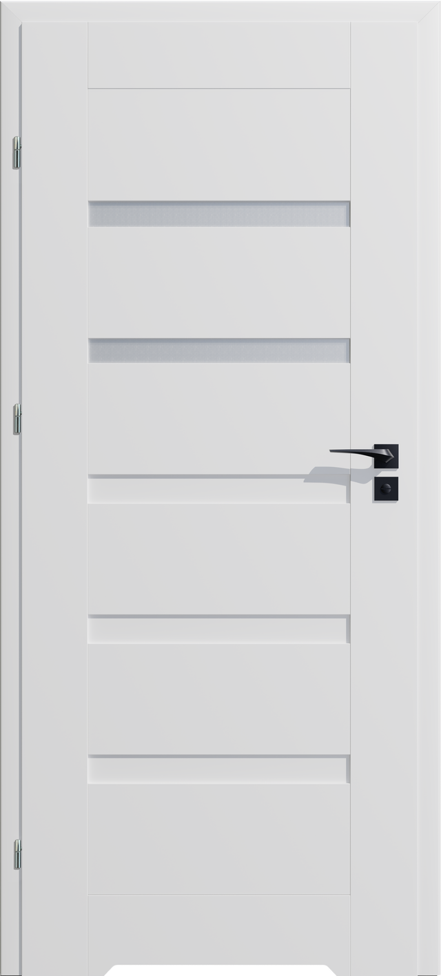 Drzwi wewnętrzne łazienkowe z podcięciem wentylacyjnym Etna Białe 60 Lewe ARTENS