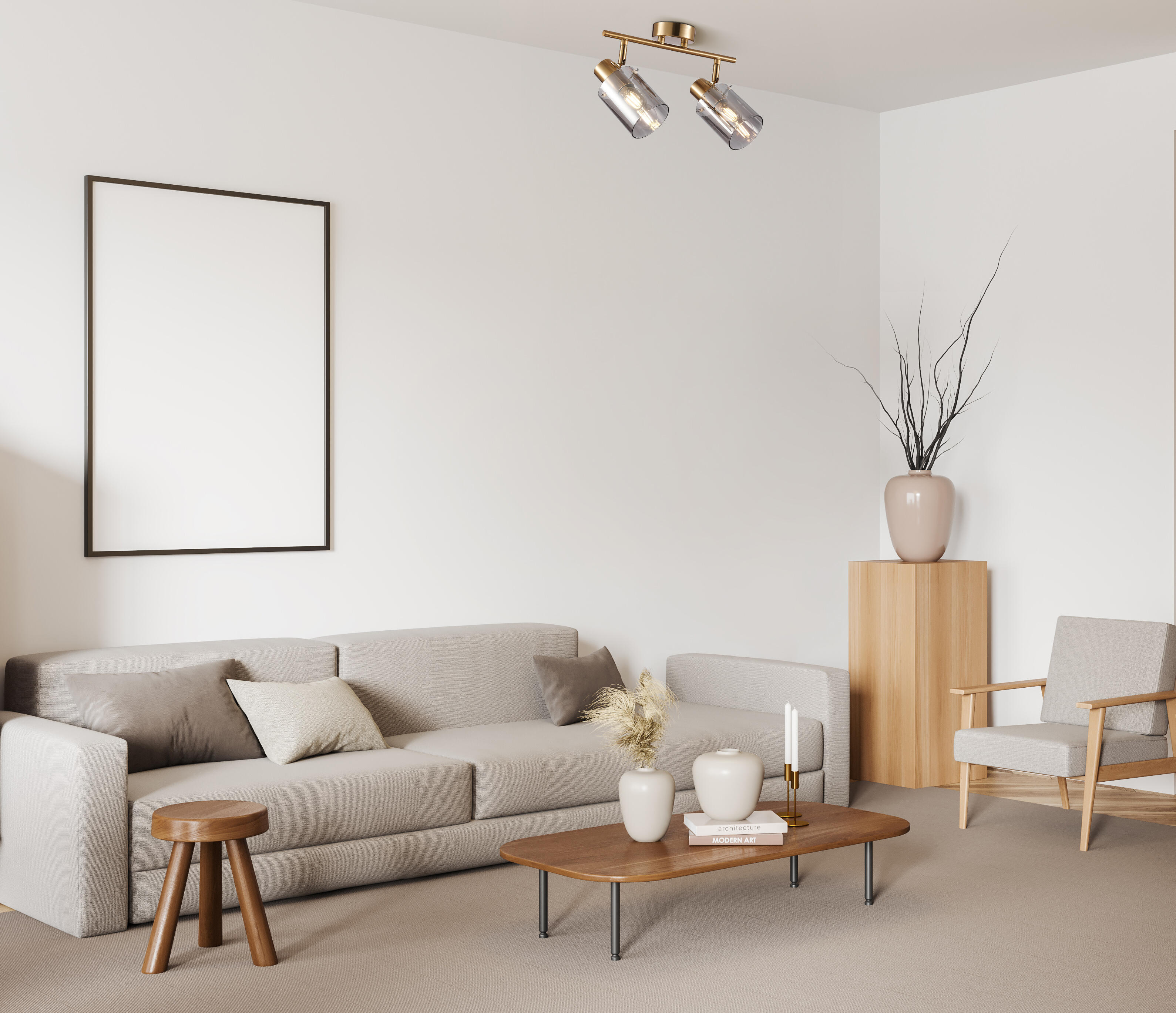 Listwa reflektorowa Sardo mosiądz 2 x E14 Italux - 2