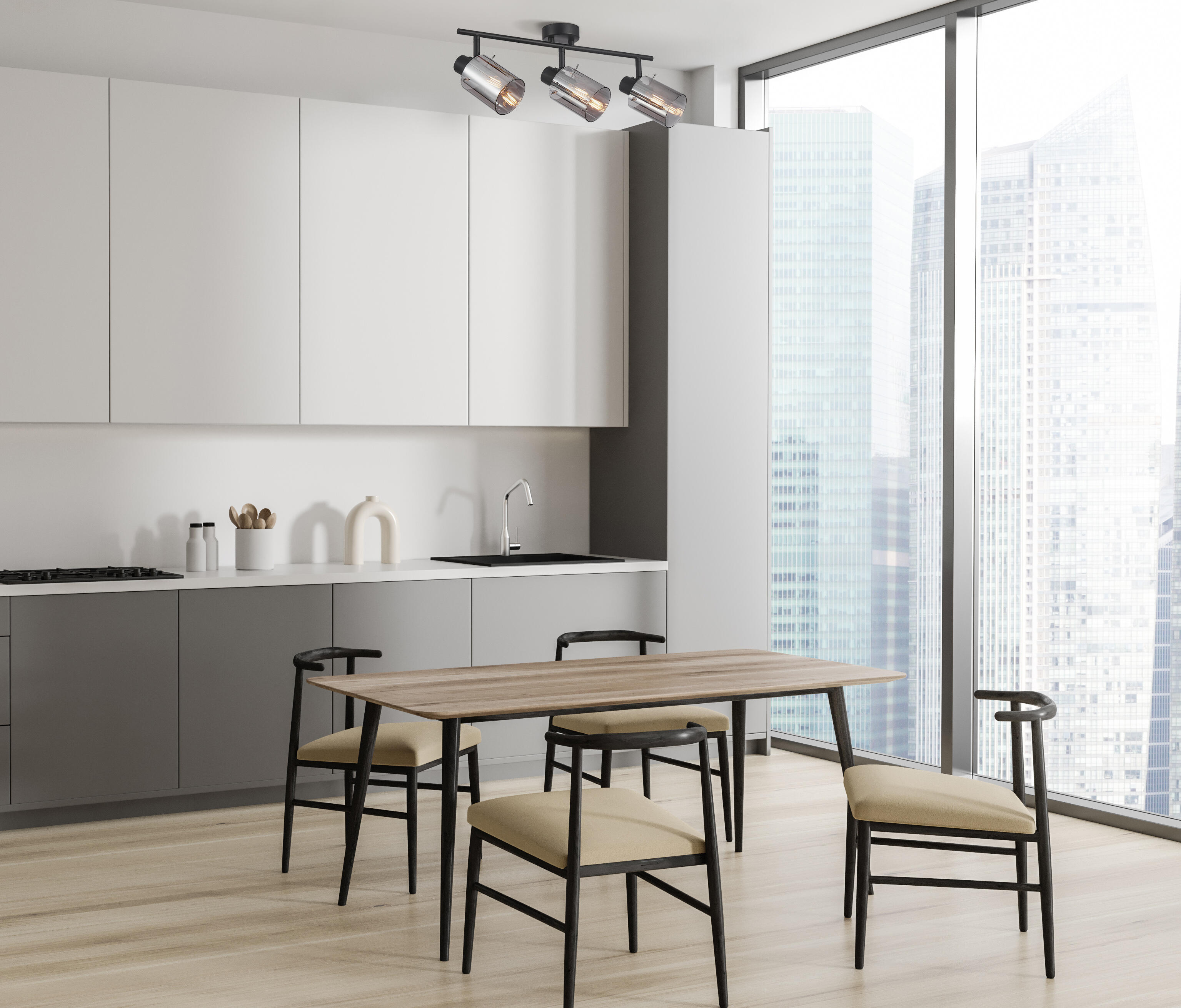 Listwa reflektorowa Sardo czarna 3 x E14 Italux - 2