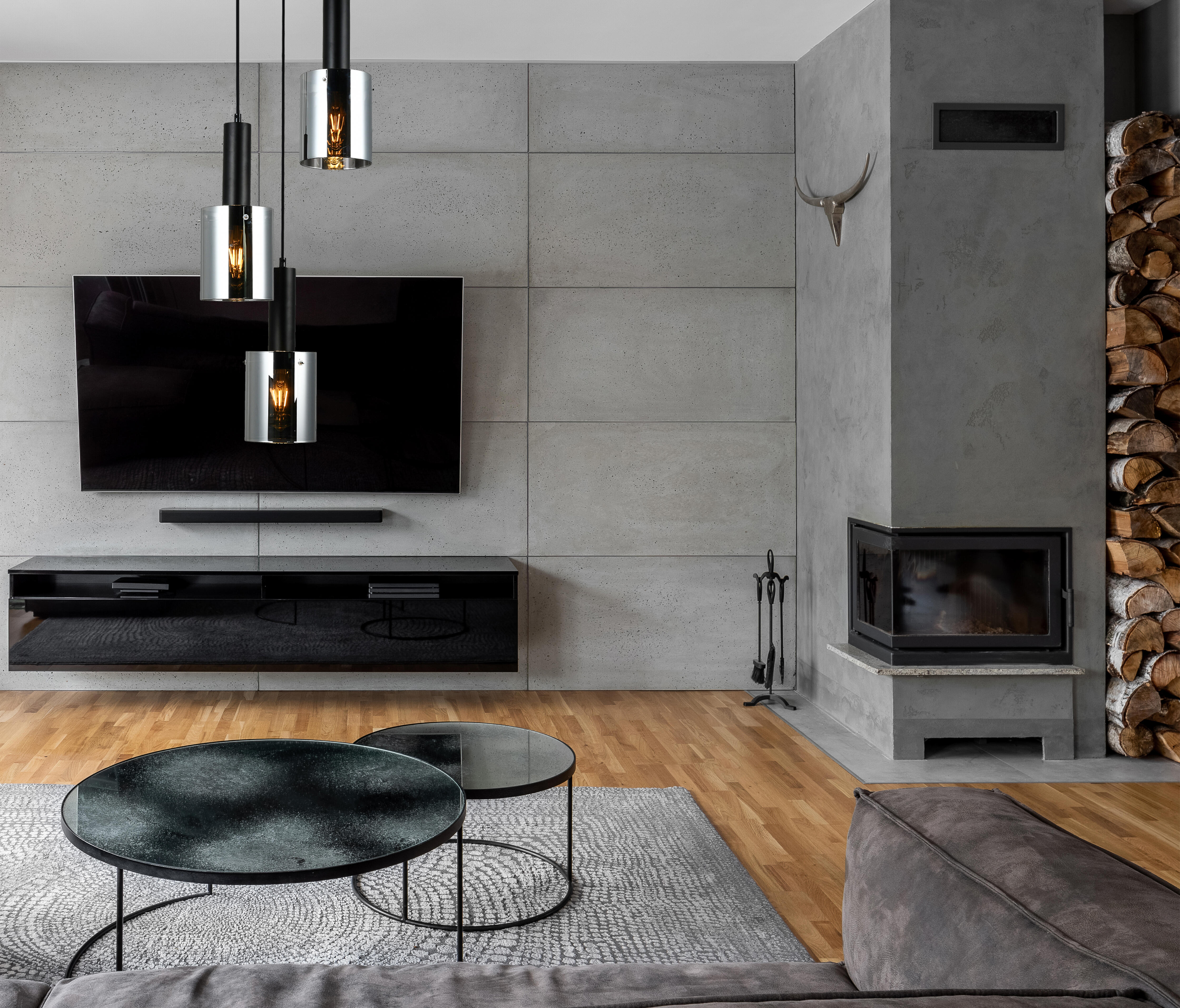 Lampa wisząca Sardo czarny 3 x E27 Italux - 2