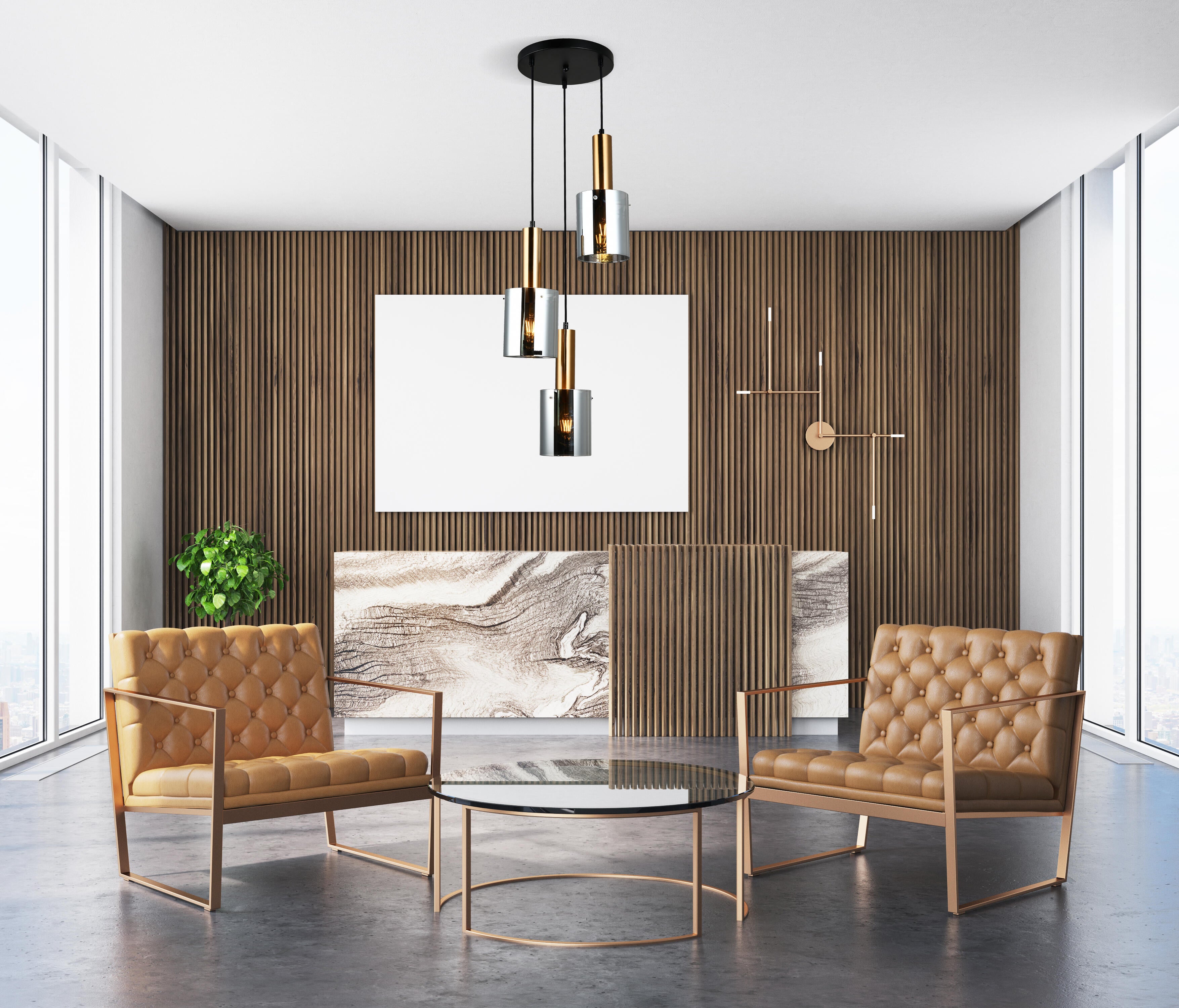 Lampa wisząca Sardo mosiądz 3 x E27 Italux - 2