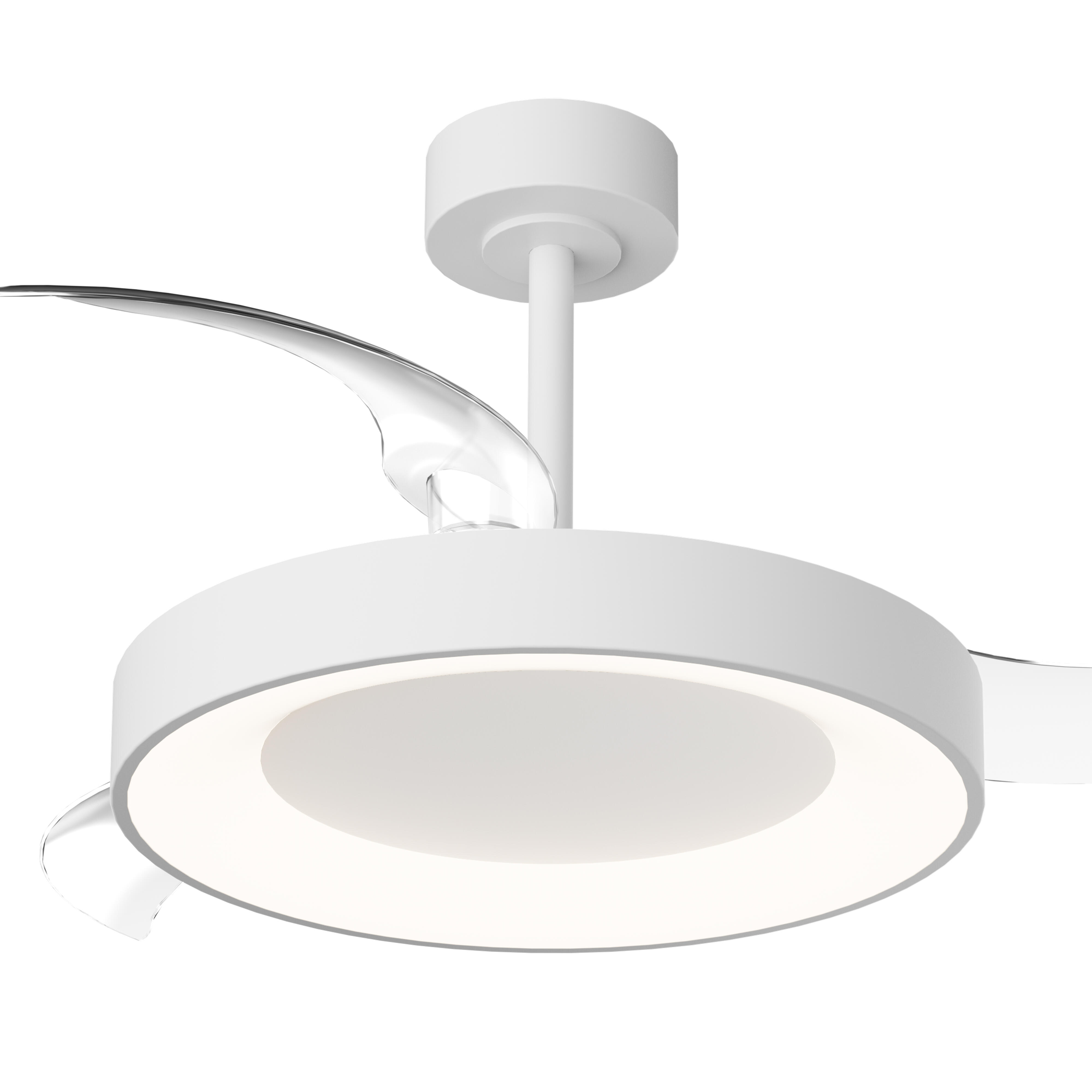 Ventilador de techo con luz silencioso DC 30W con mando ø106 cm Niseko MANTRA blanco luz CCT 3 aspas retráctiles tipo lámpara| 8 velocidades| modo verano/invierno| brisa| recomendado de 13 a 20m² - 12