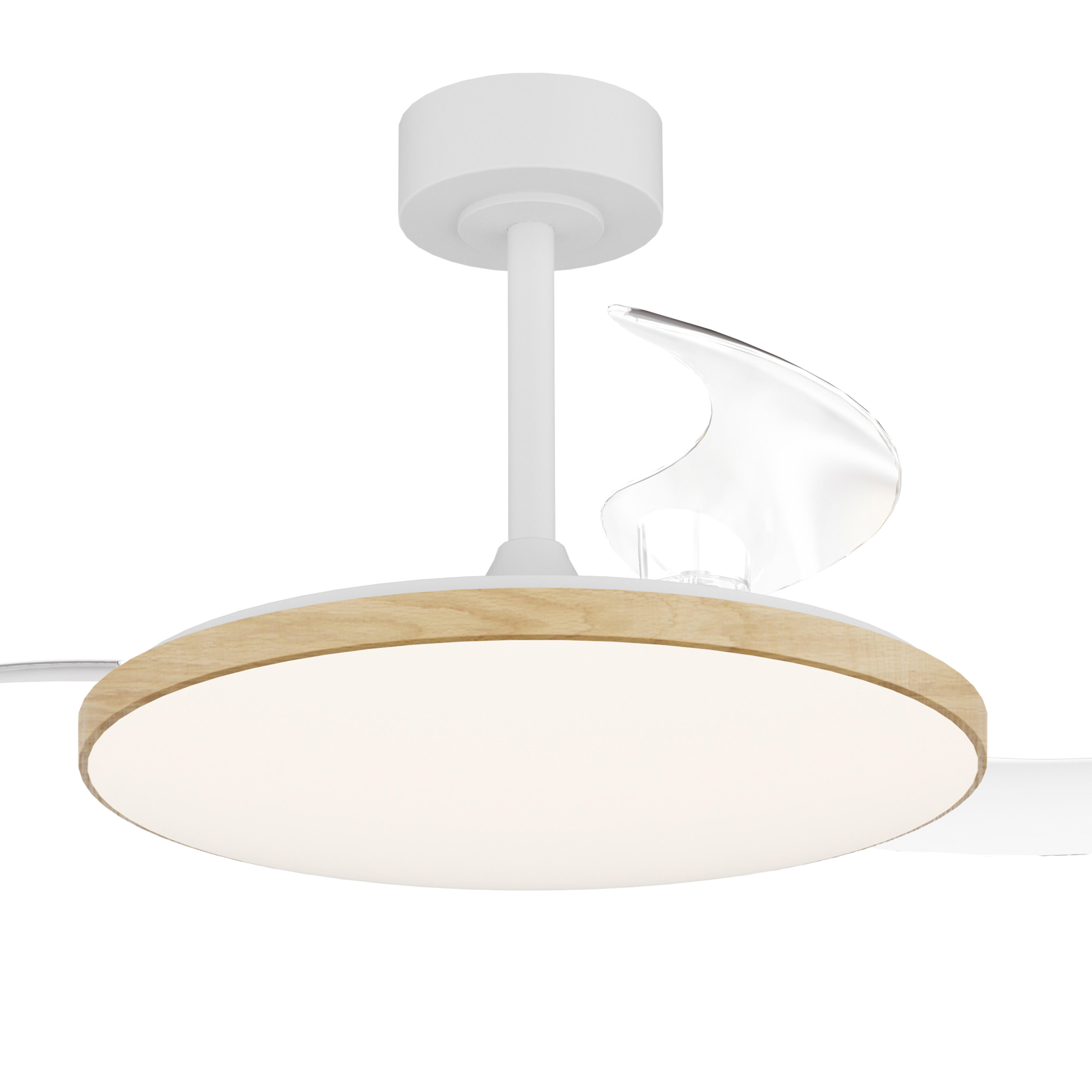 Ventilador de techo con luz silencioso DC 30W con mando ø106 cm Slim MANTRA marrón luz CCT 3 aspas retráctiles tipo lámpara | 3 velocidades| modo verano/invierno| recomendado de 13 a 20m² - 3