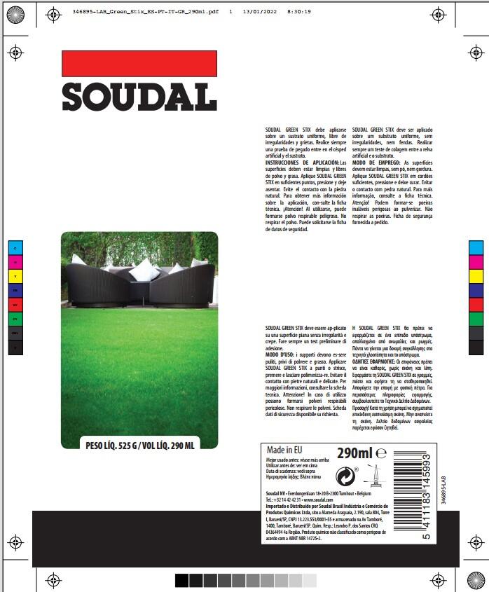 Cola relva 290 ml verde Greenfix Soudal - 4
