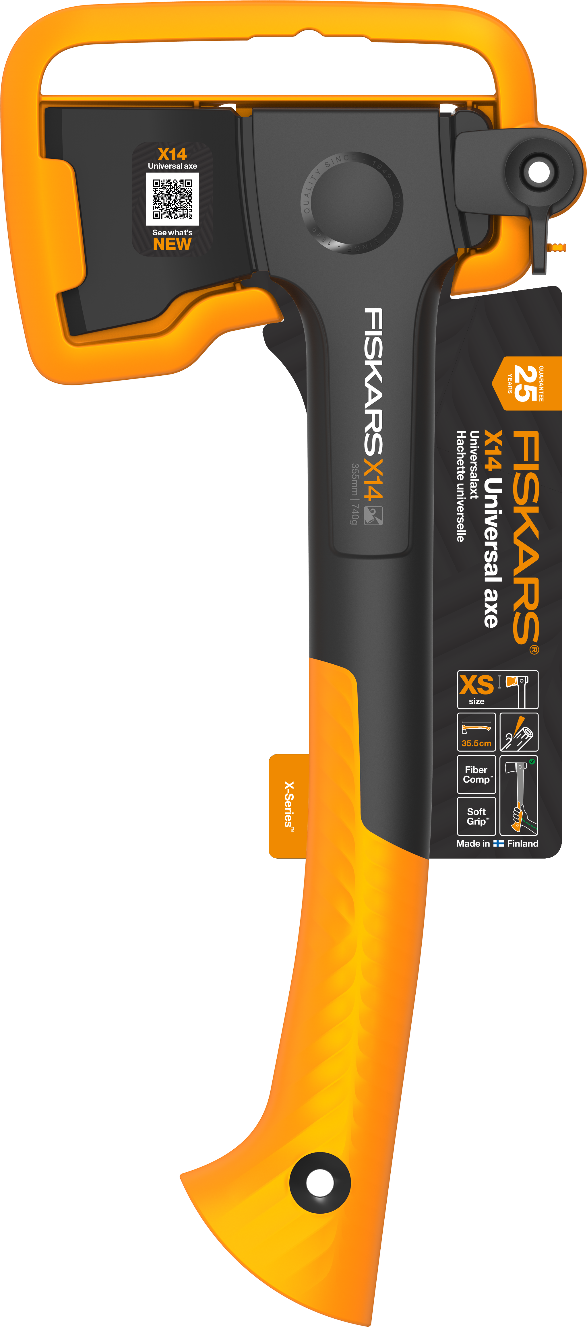 Siekiera Fiskars XS-X14 uniwersalna 0.8 kg 38.7 cm - 13