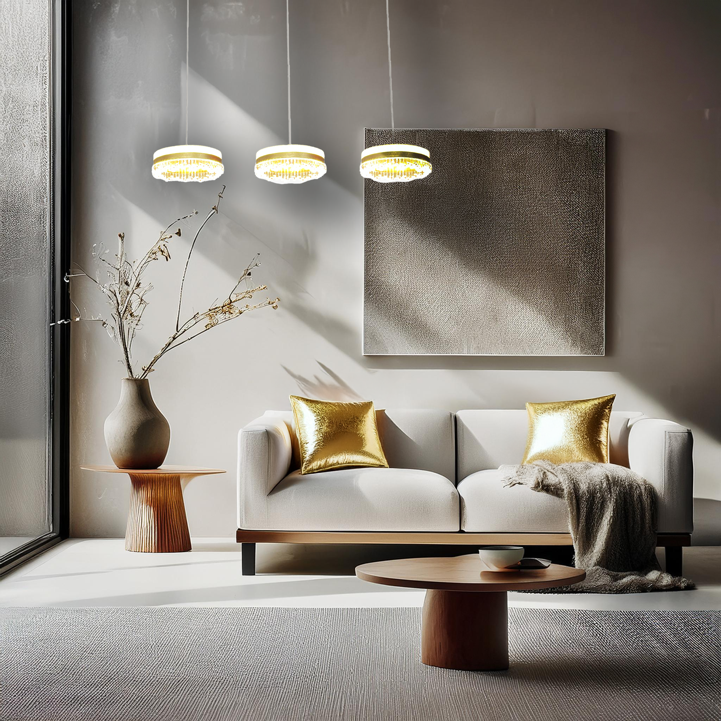 Lampa wisząca Preciosa złota 60 W LED Eko Light - 3