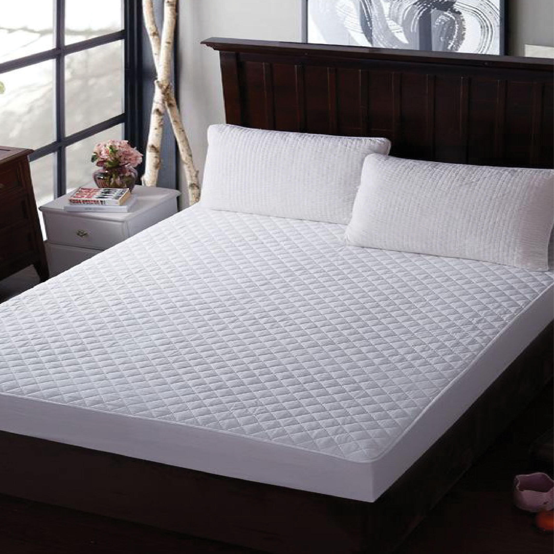 Protector de colchón impermeable  poliéster Acolchado para cama de 90 cm - 2