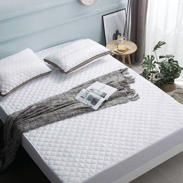 Protector de colchón impermeable  poliéster Acolchado para cama de 160 cm
