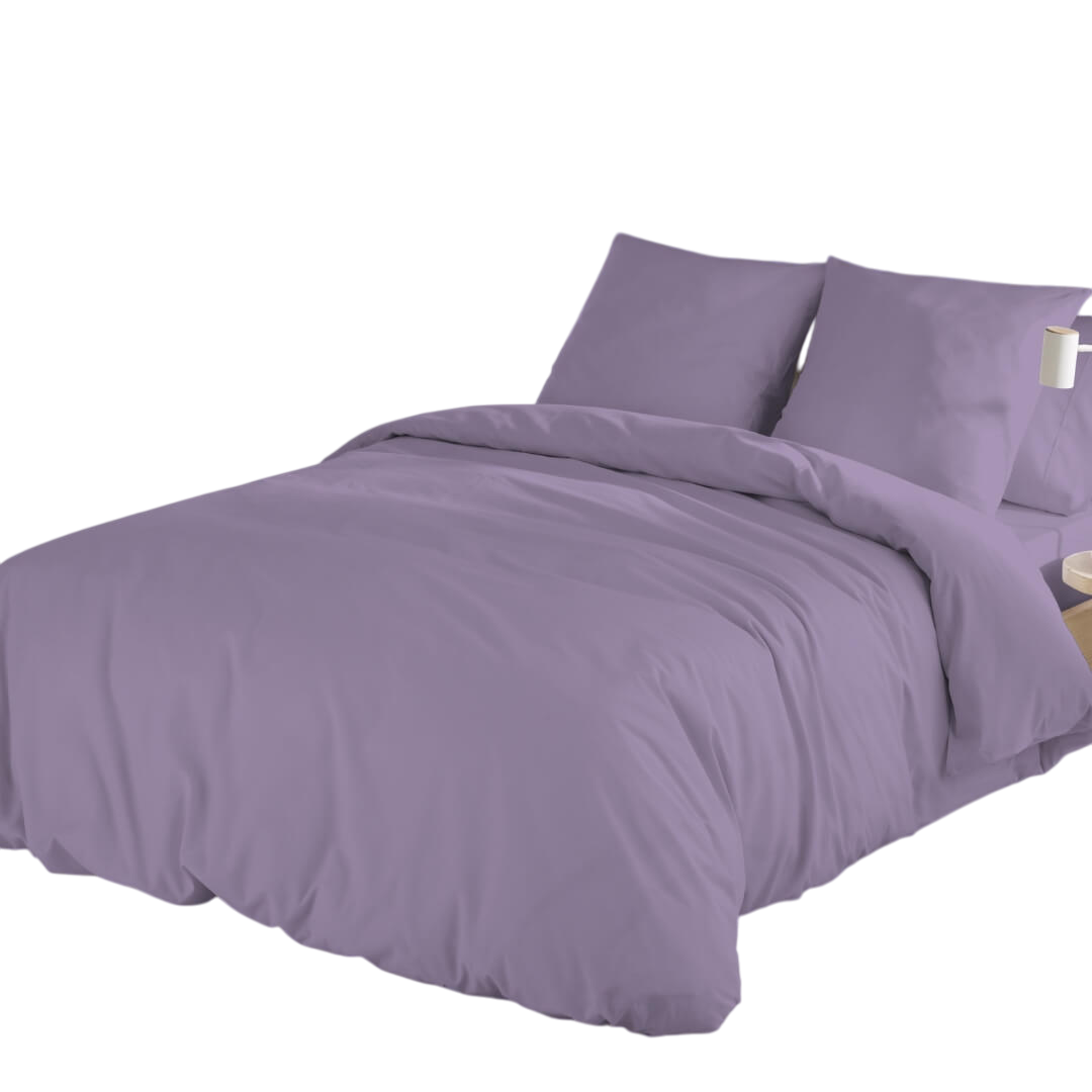 Juego de funda nórdica de poliéster Violeta Claro para cama de 135 cm - 2