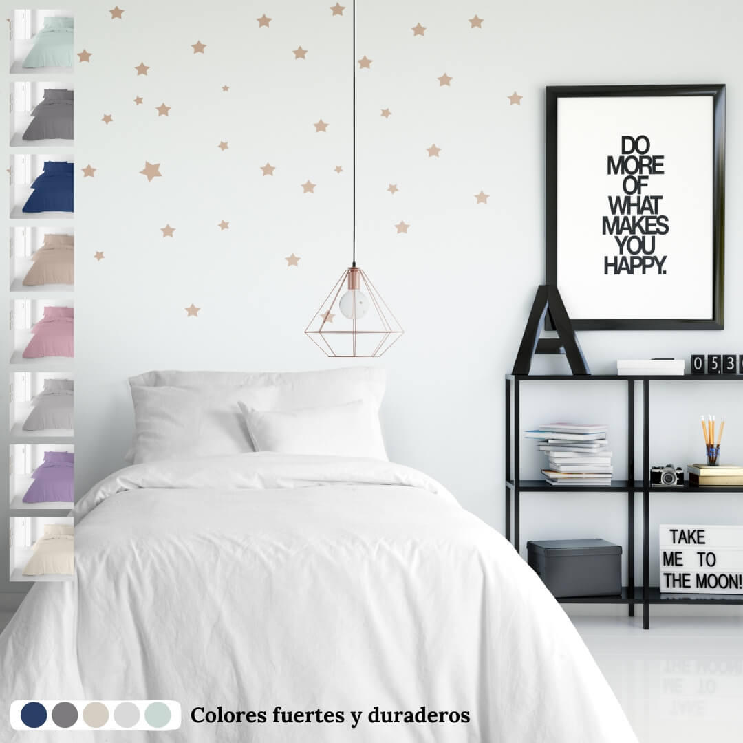 Juego de funda nórdica de poliéster Blanco Óptico para cama de 150 cm - 3