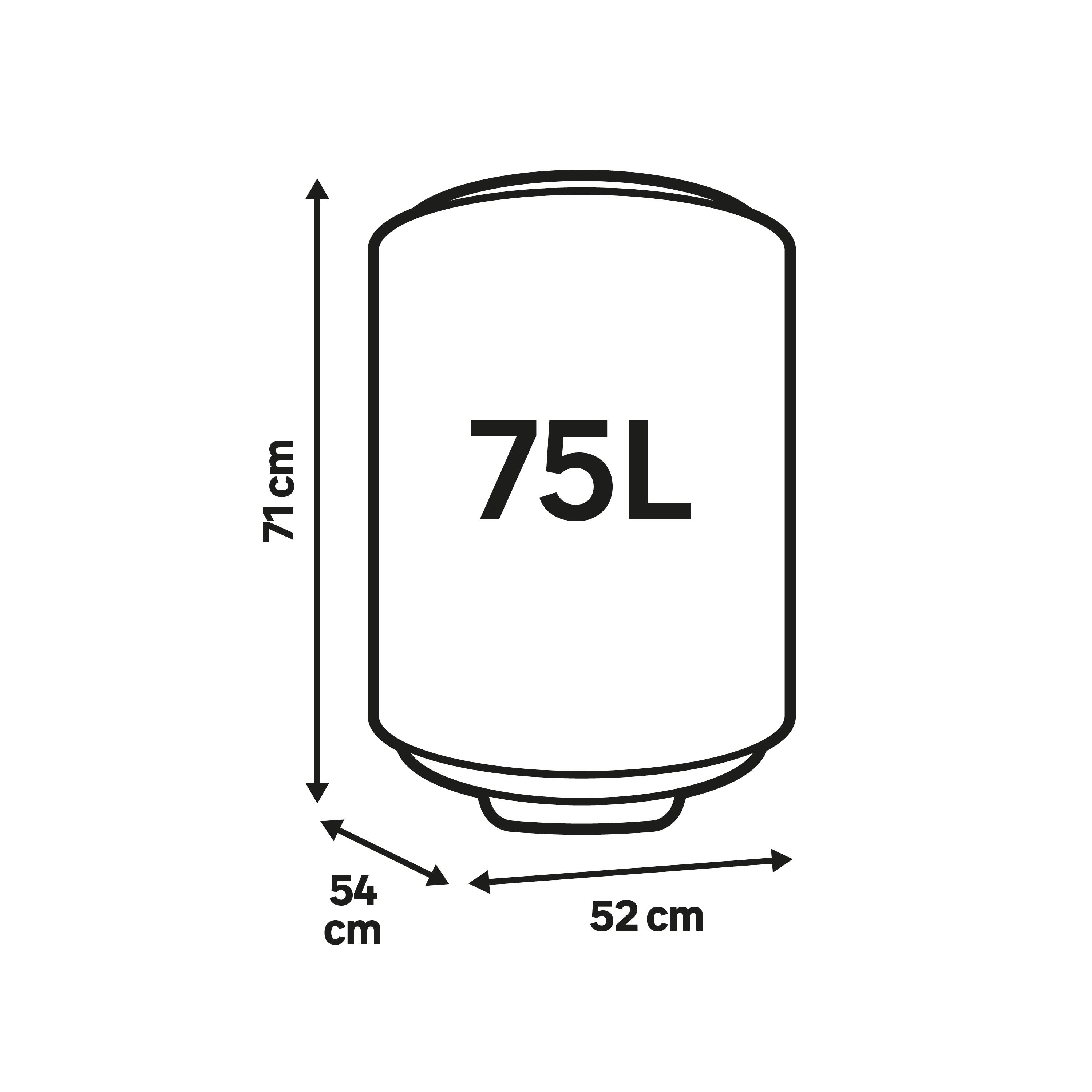 Chauffe-eau électrique 75L blindé No Name - 5