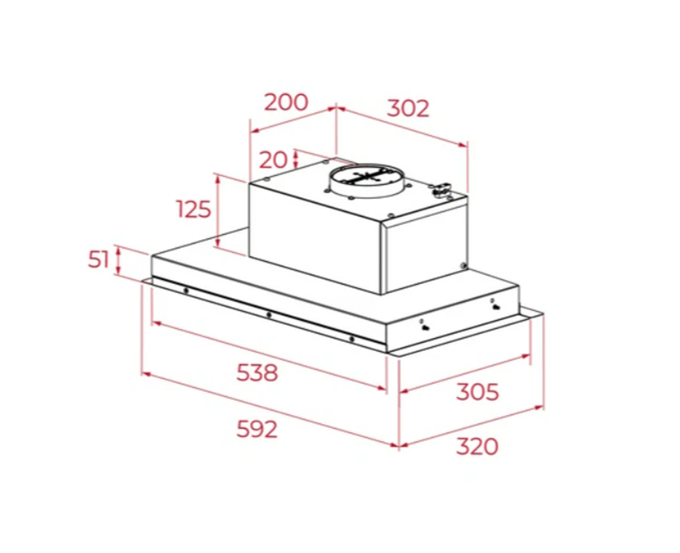 CAMPANA COCINA ENCASTRABLE 60 CM COLOR INOX TEKA GFI 63030 KOS - 3