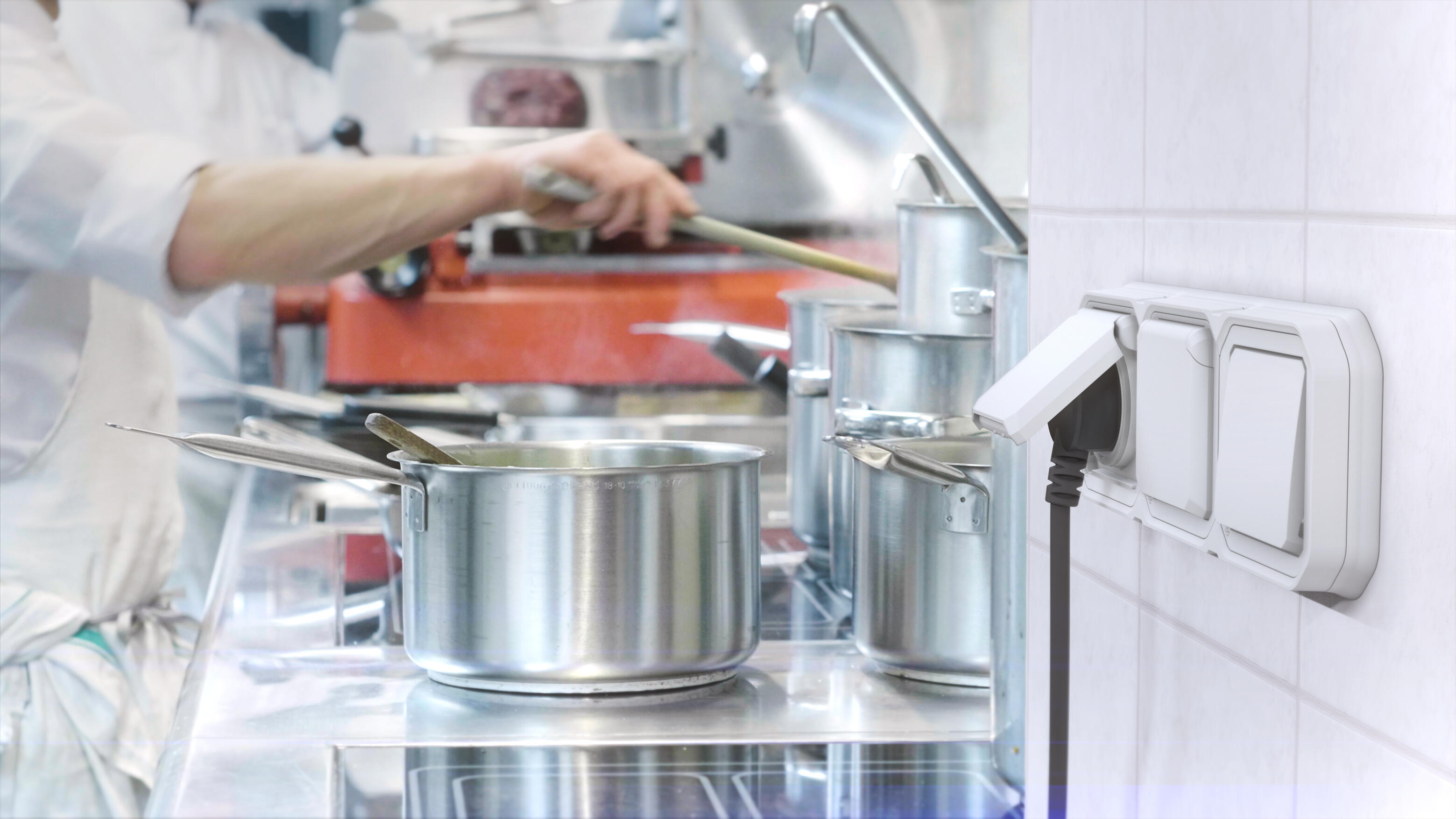 Mecanismo combinable enchufe con toma de tierra PLEXO superfice blanco - 3