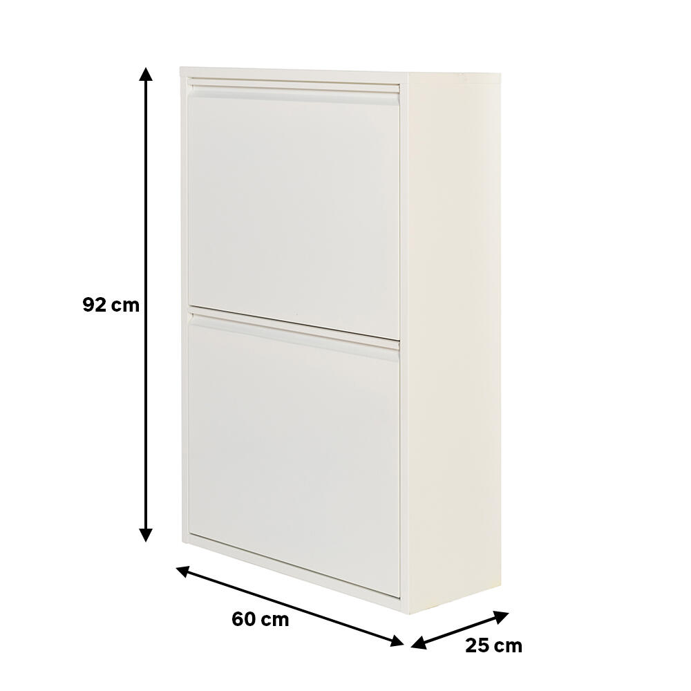 Armario para reciclaje metal 60x92x25cm color blanco puertas