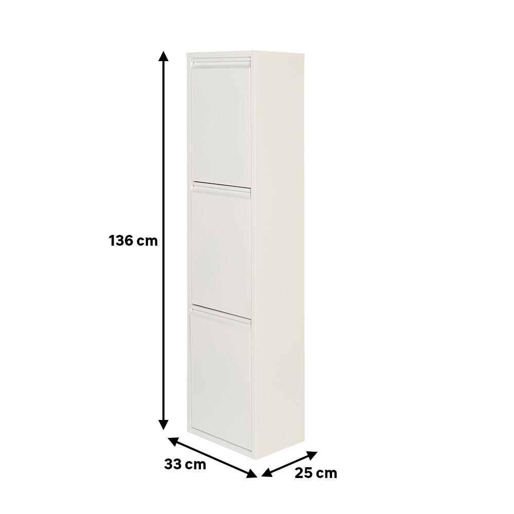 Armario para reciclaje metal color blanco puertas