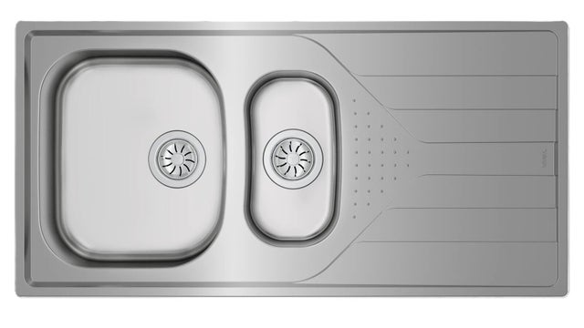 Fregadero cocina Teka Universe bajo encimera 1 seno y medio + escurridor 50x50 cm acero inox mueble ancho 60 cm