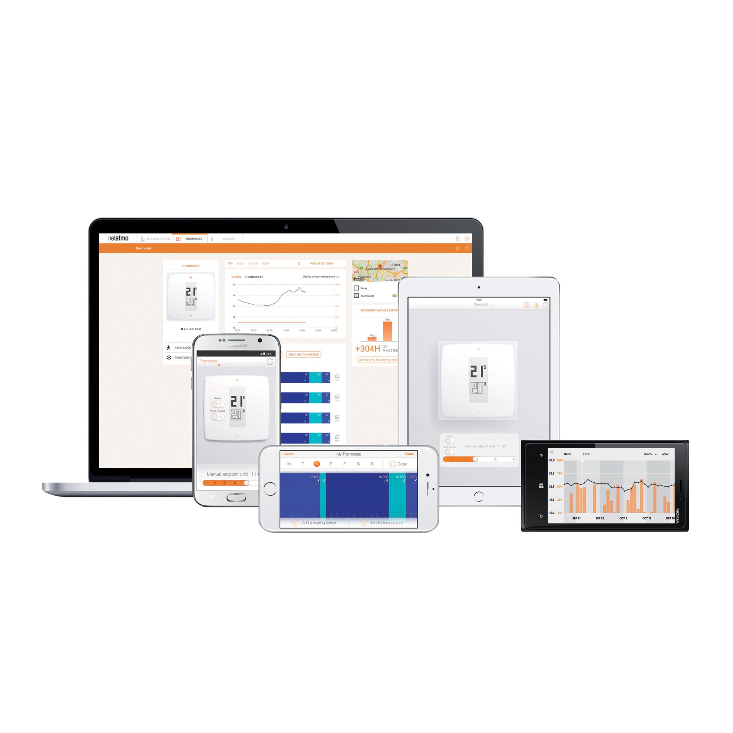 Termostato intelligente e connesso NETATMO INK010 bianco - 24