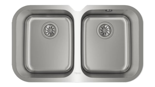 Fregadero cocina Teka bajo encimera 2 senos 45x76.5 cm acero inox mueble a partir de 80 cm