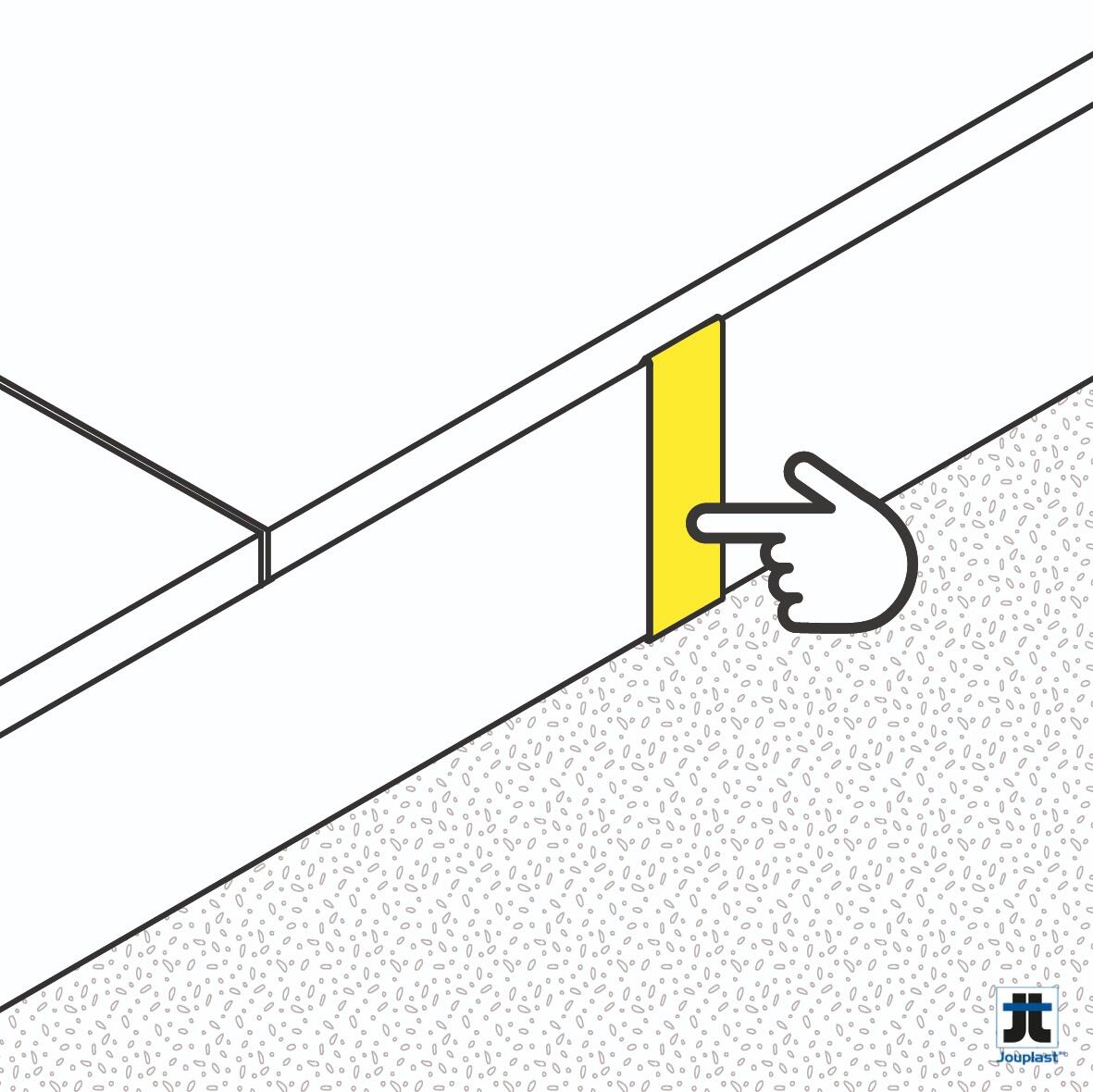 Jonction droite pour profils de finition aluminium, Gris RAL 7016, 70mm - 5