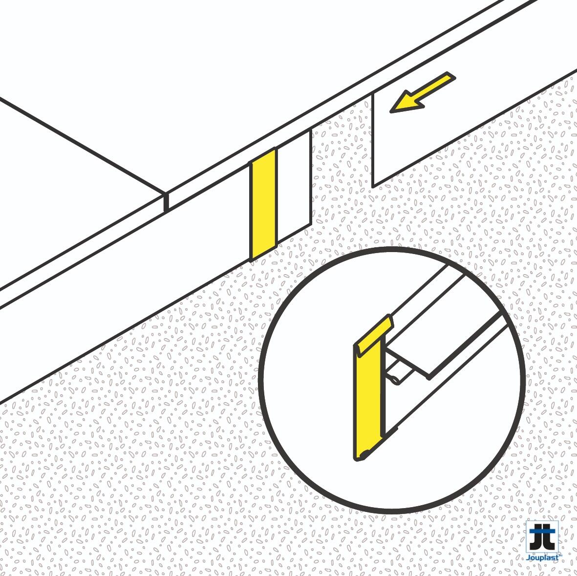 Jonction droite pour profils de finition aluminium, Gris RAL 7016, 70mm - 3