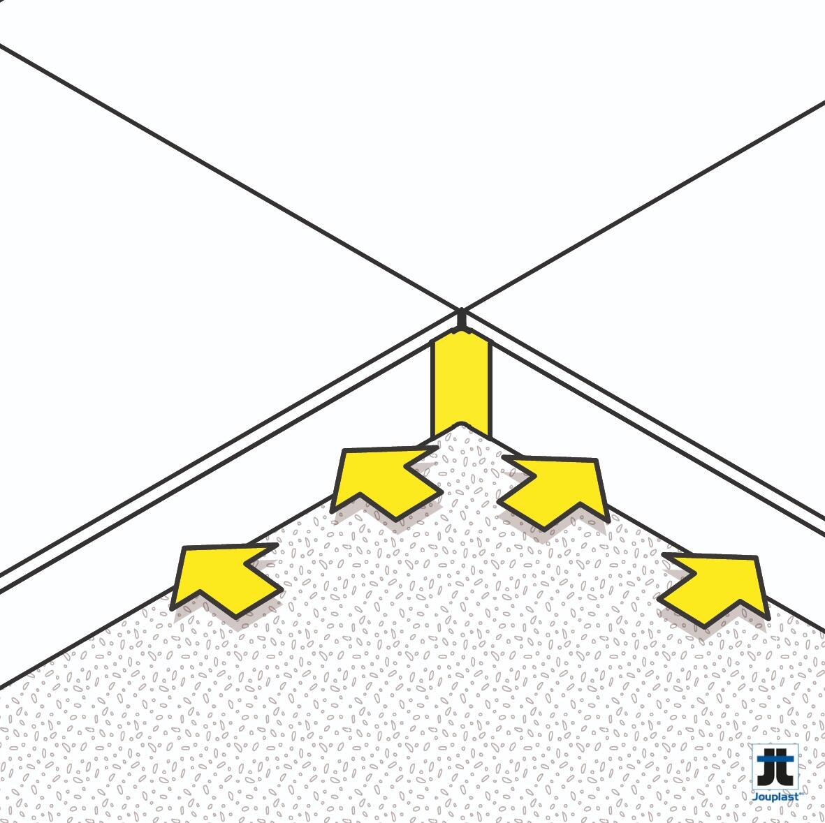 Jonction angle rentrant pour profil de finition aluminium, Gris alu, 70mm - 6