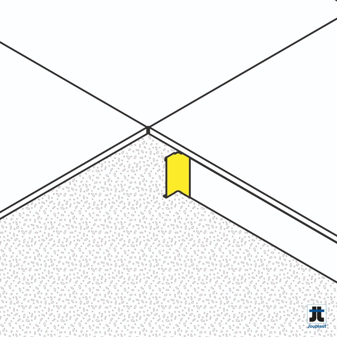 Jonction angle rentrant pour profil de finition aluminium, Gris alu, 70mm - 4