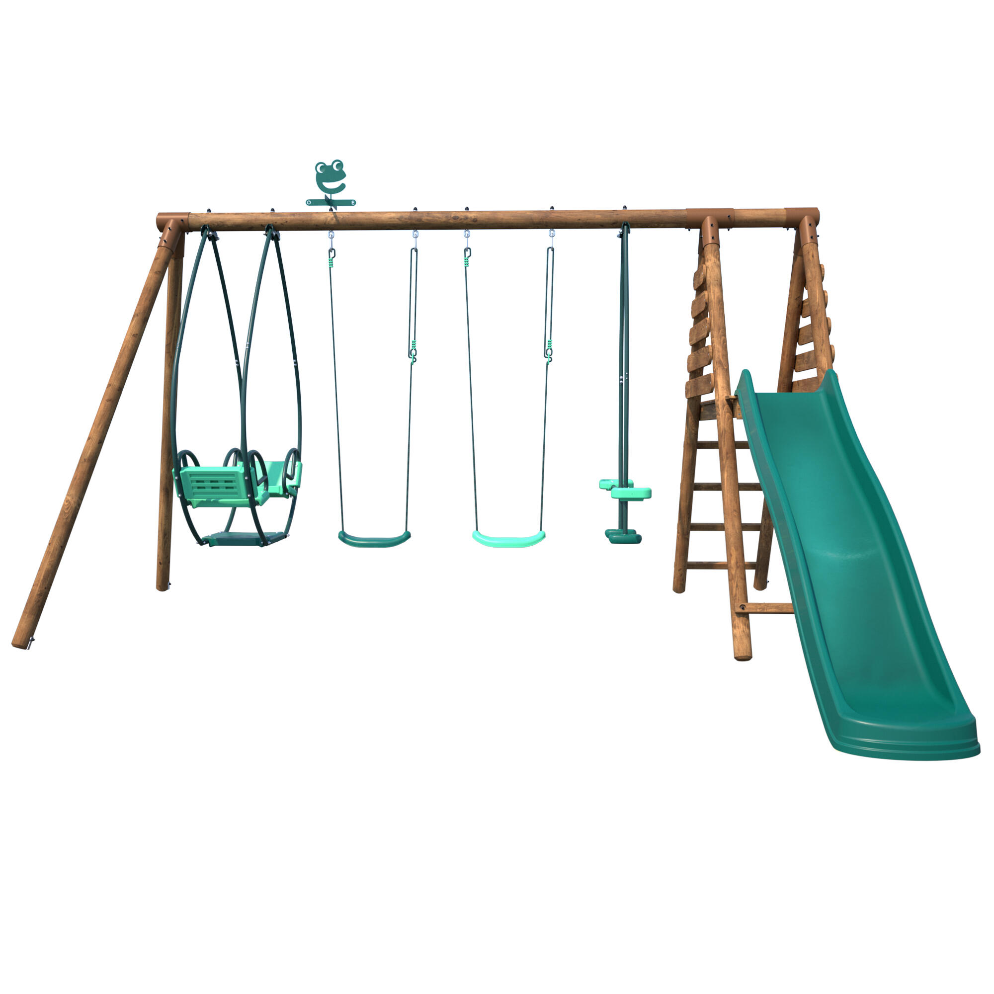 Portique balançoires et toboggan JACINTHE, SOULET, H.222 cm - 7