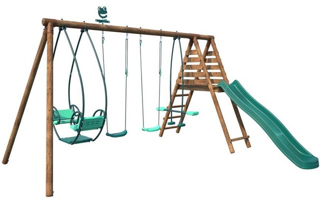 Portique balançoires et toboggan JACINTHE, SOULET, H.222 cm