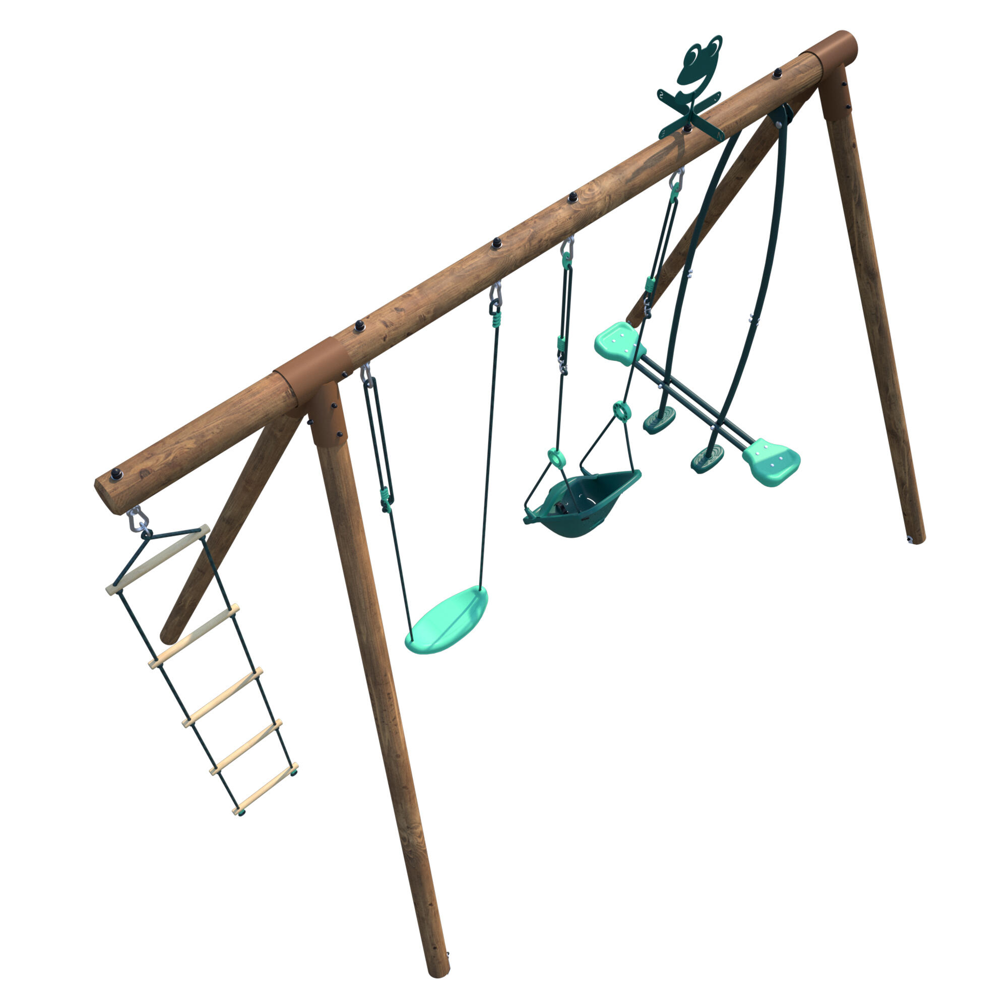 Portique balançoire en bois SUZON, SOULET, H.222 cm - 6