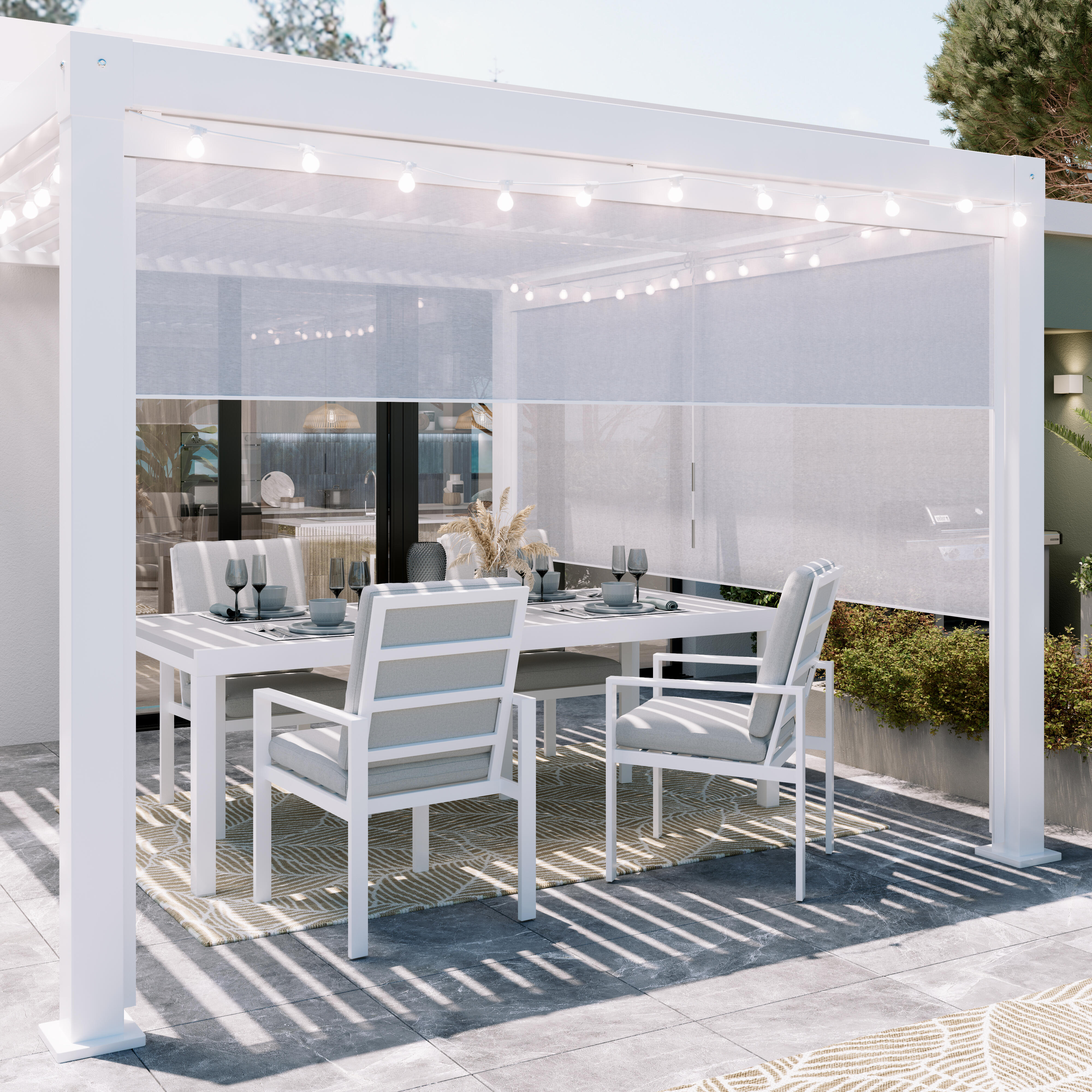 Tenda per pergola pvc Clima bianco L 290 x H 210 cm - 2