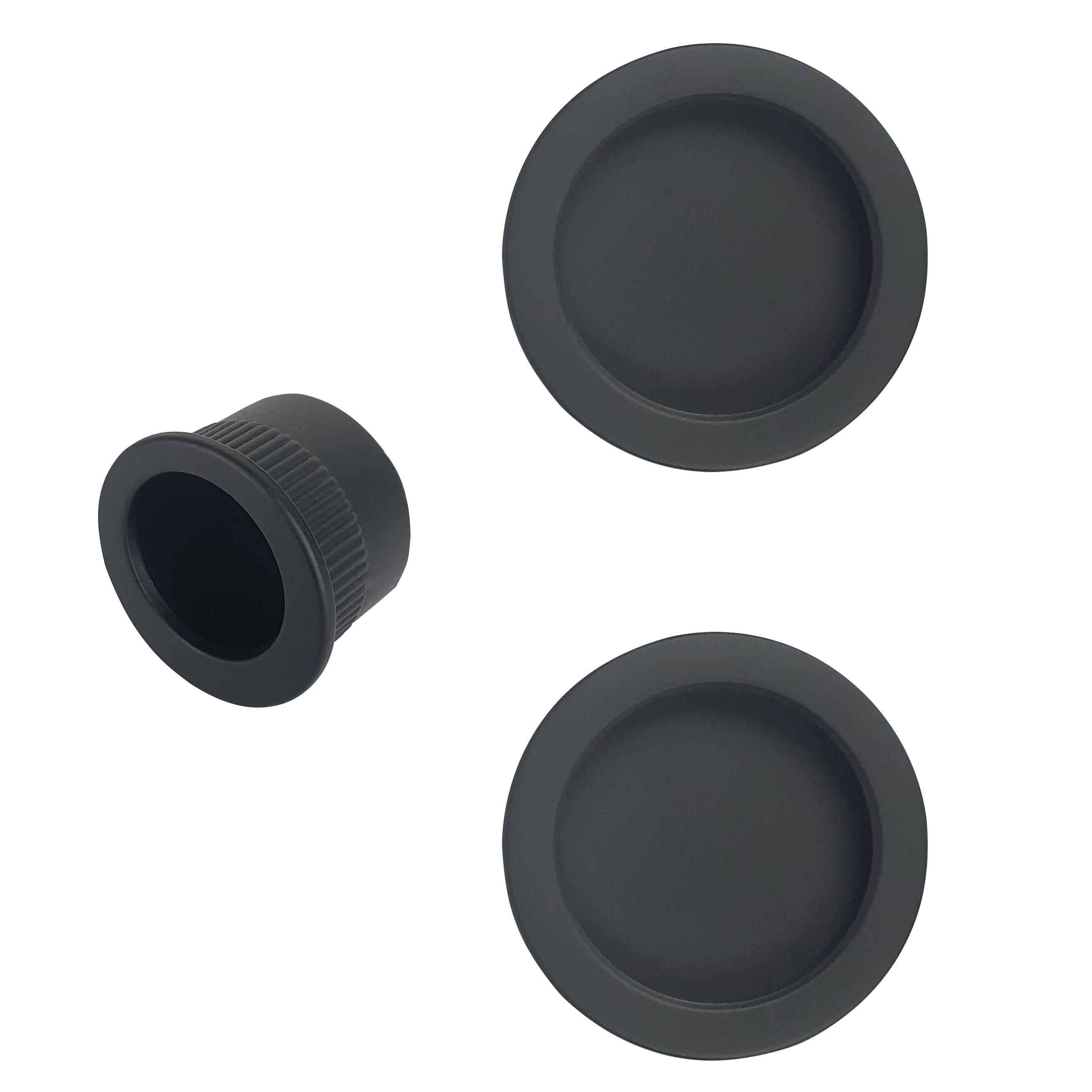 Poignée de porte coulissante ronde noir - ALPERTEC - 3