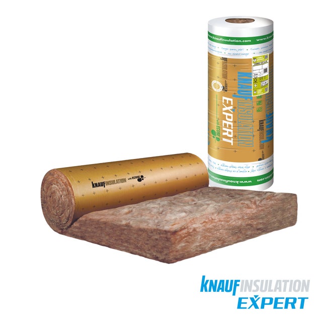 Rouleau laine de verre kraft Ep.160 mm R=4,55 λ35 L.4 x l.1,20 m - KNAUF KNAUF