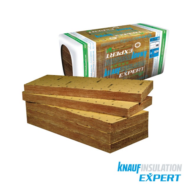 Lot de 18 panneaux de laine de verre kraft TH37 R=1,2, Ep.45mm, 1.35x0.6m - KNAUF