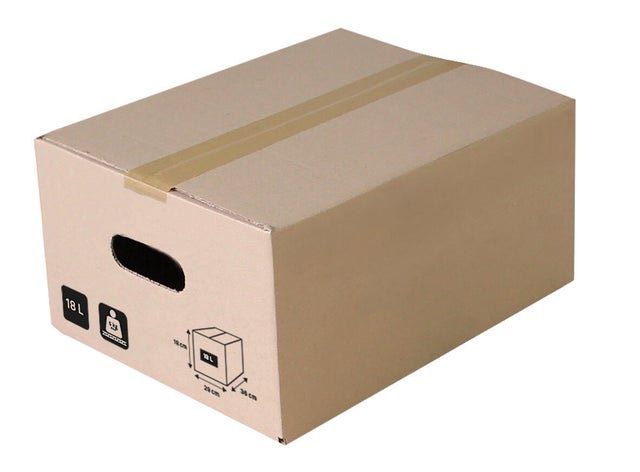 Carton emballage 18L l.36 x P.28 x H.18 cm