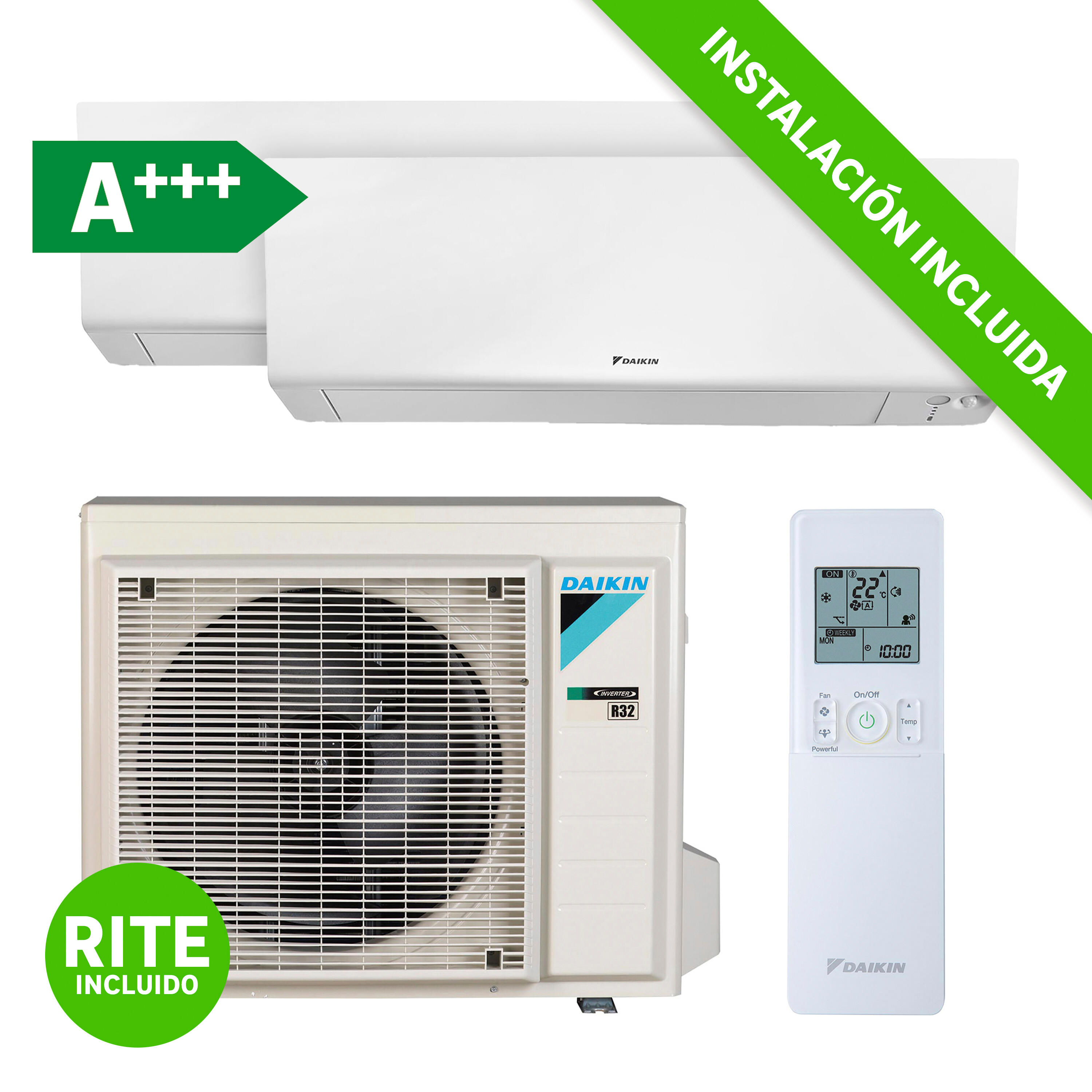 Aire acondicionado 2x1 daikin perfera 50n wifi 2x3010 fg instalación incluida