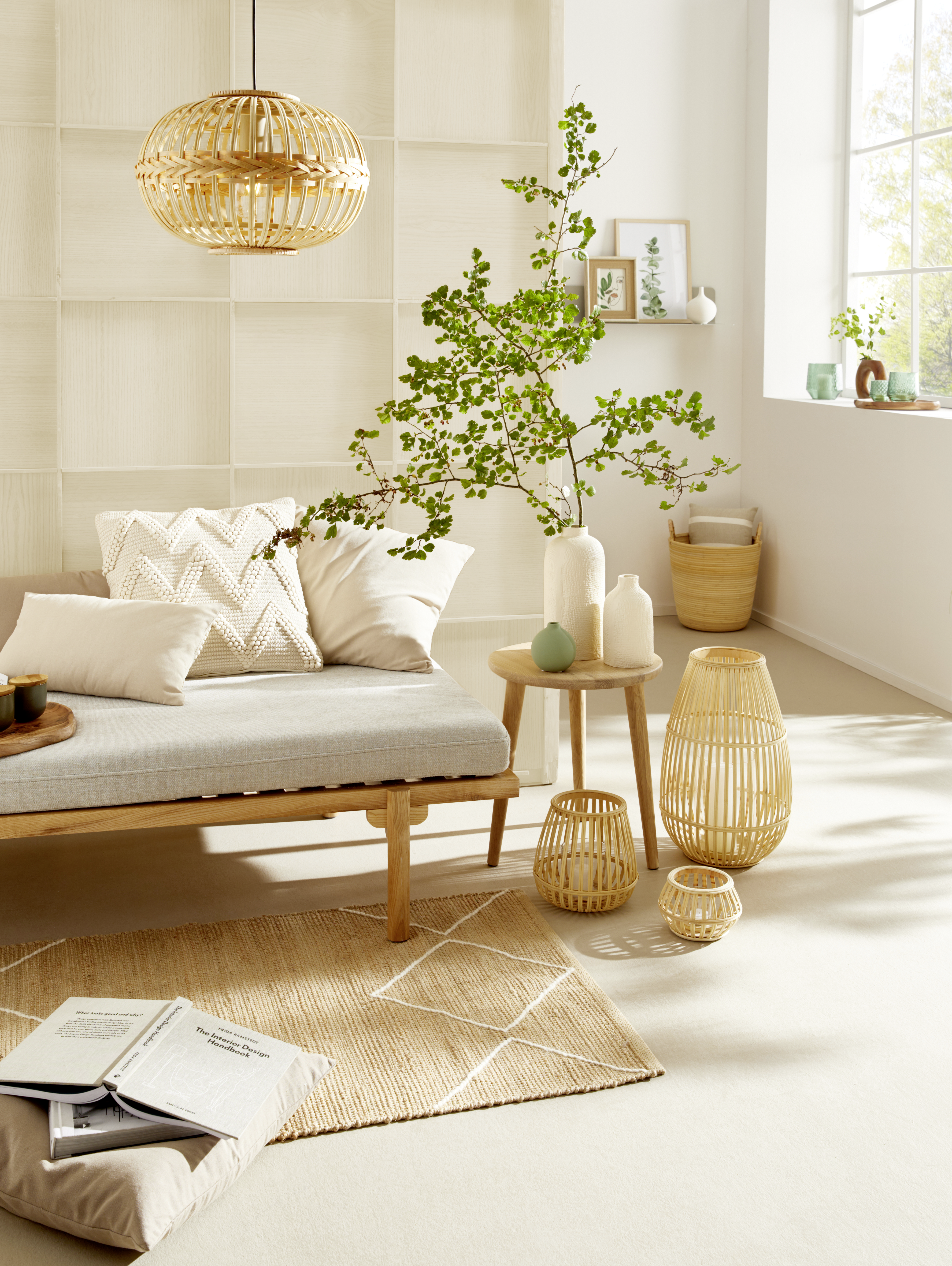 Lámpara de techo colgante de madera marrón 1 luz E27 Amsfield Ø38 - 2