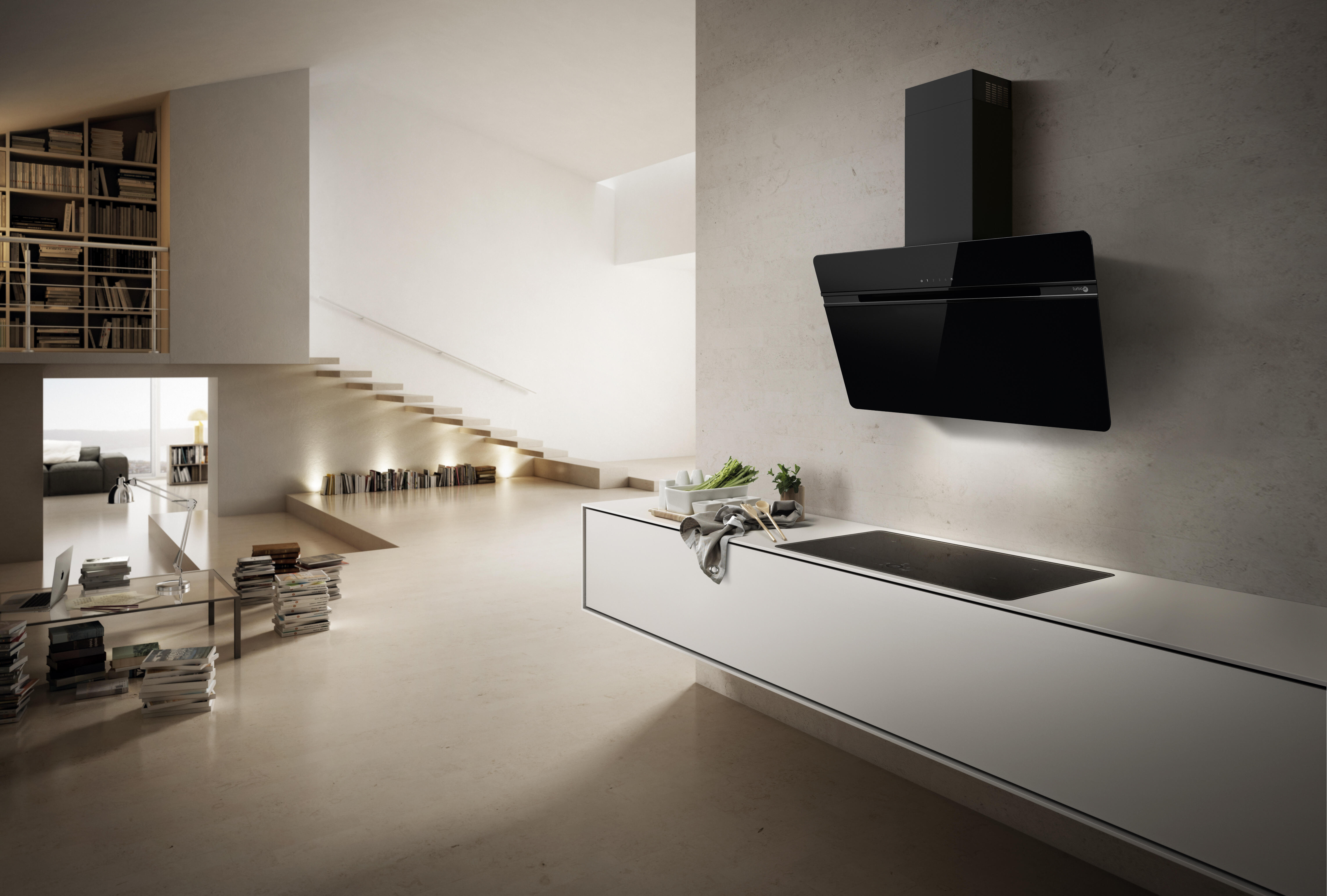 Campana decorativa TURBOAIR THUNDER con 4 velocidades 90 cm 603 m/h negro clase B - 2