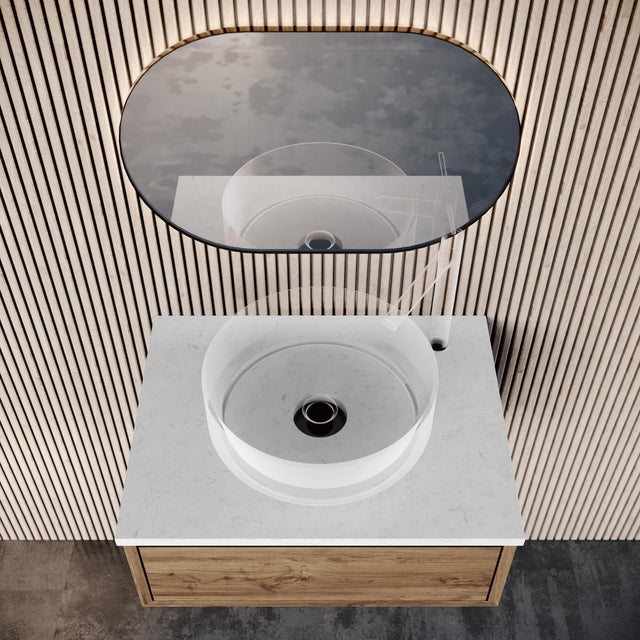 Encimera lavabo  Kioto piedra calacatta 61x46x2 cm