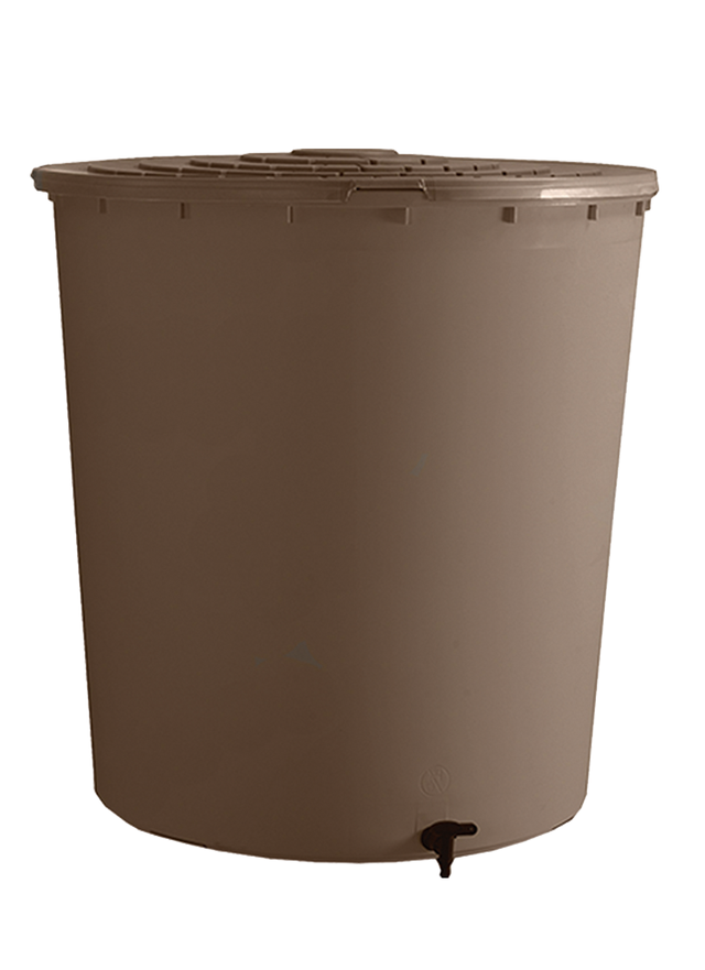 Récupérateur d'eau BELLI rond taupe, 500 l