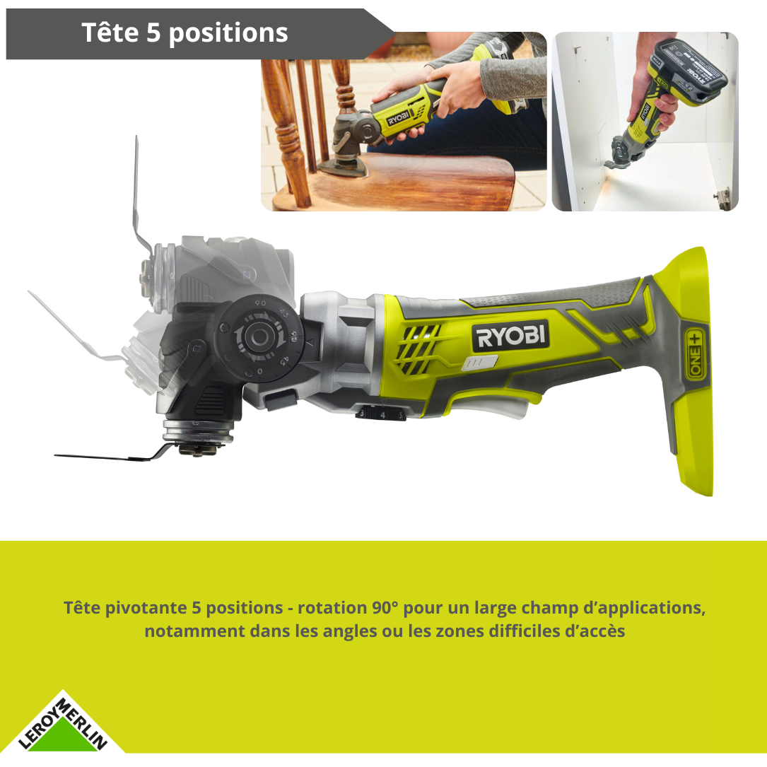 Outil multifonction sans fil RYOBI ONE+ R18MT-0 18V, sans batterie - 4