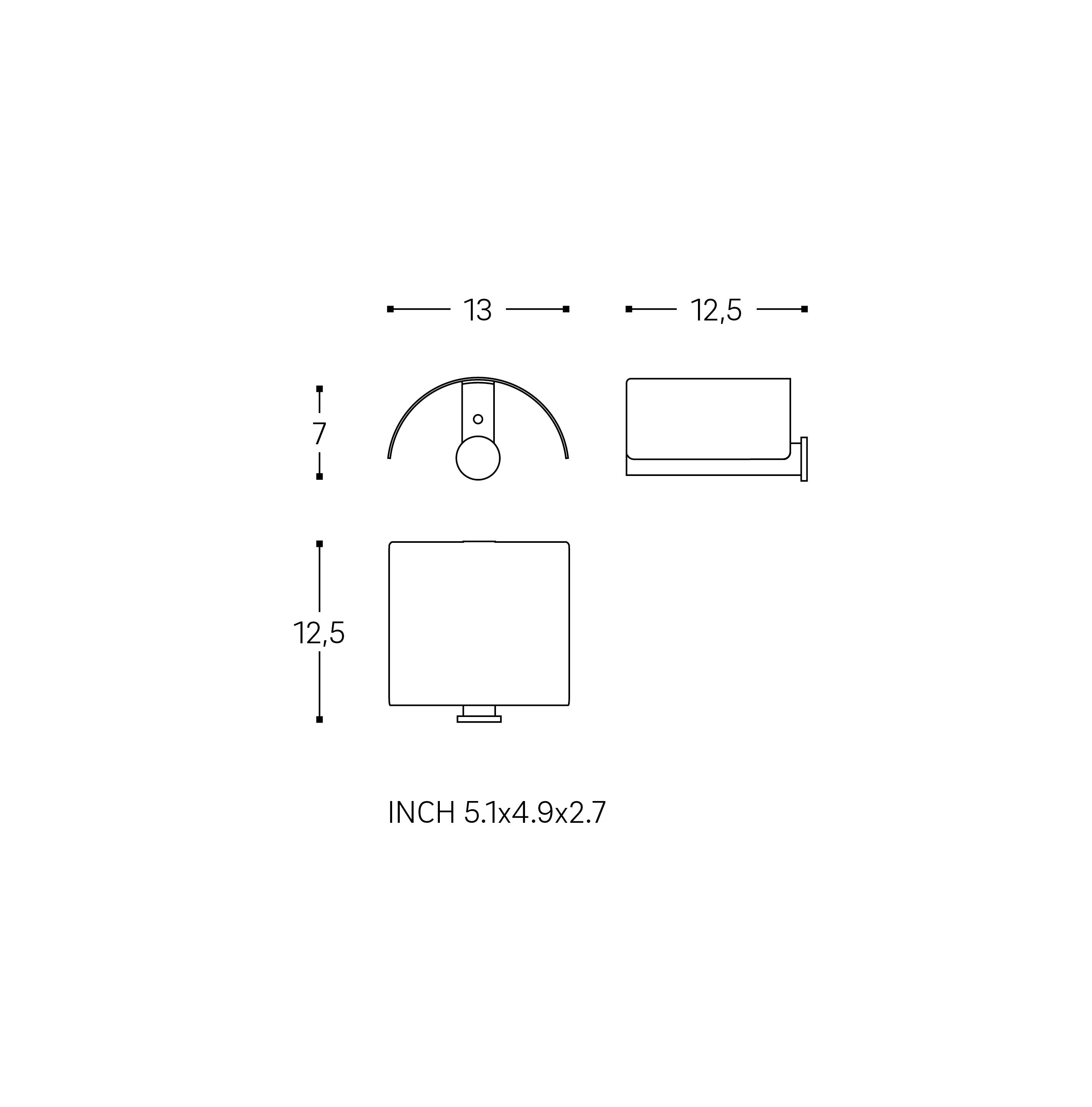 Portarrollos de papel higiénico Logic plata tornillos - 2