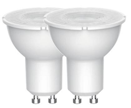 Lot de 2 ampoules led réflecteur GU10, 230lm = 35W, blanc chaud, GETIC Light