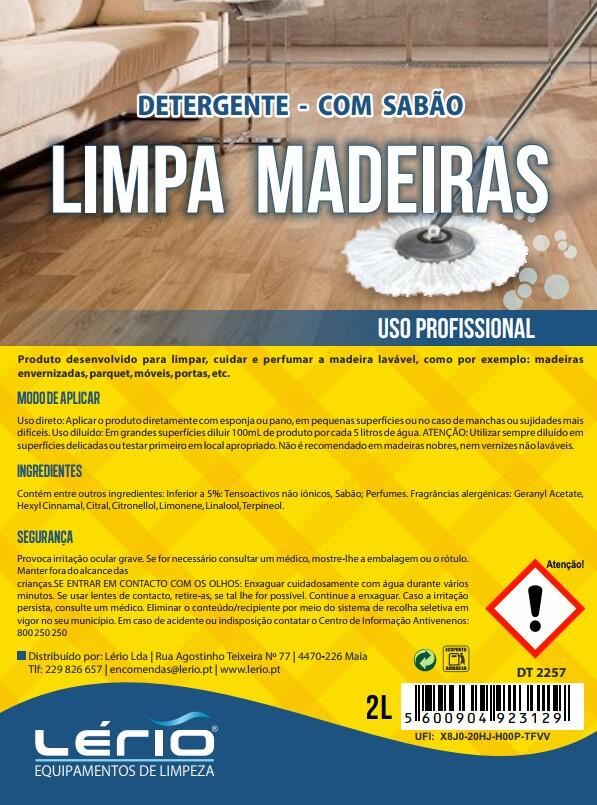 Detergente sabão para madeira profissional 2 L Lério - 2