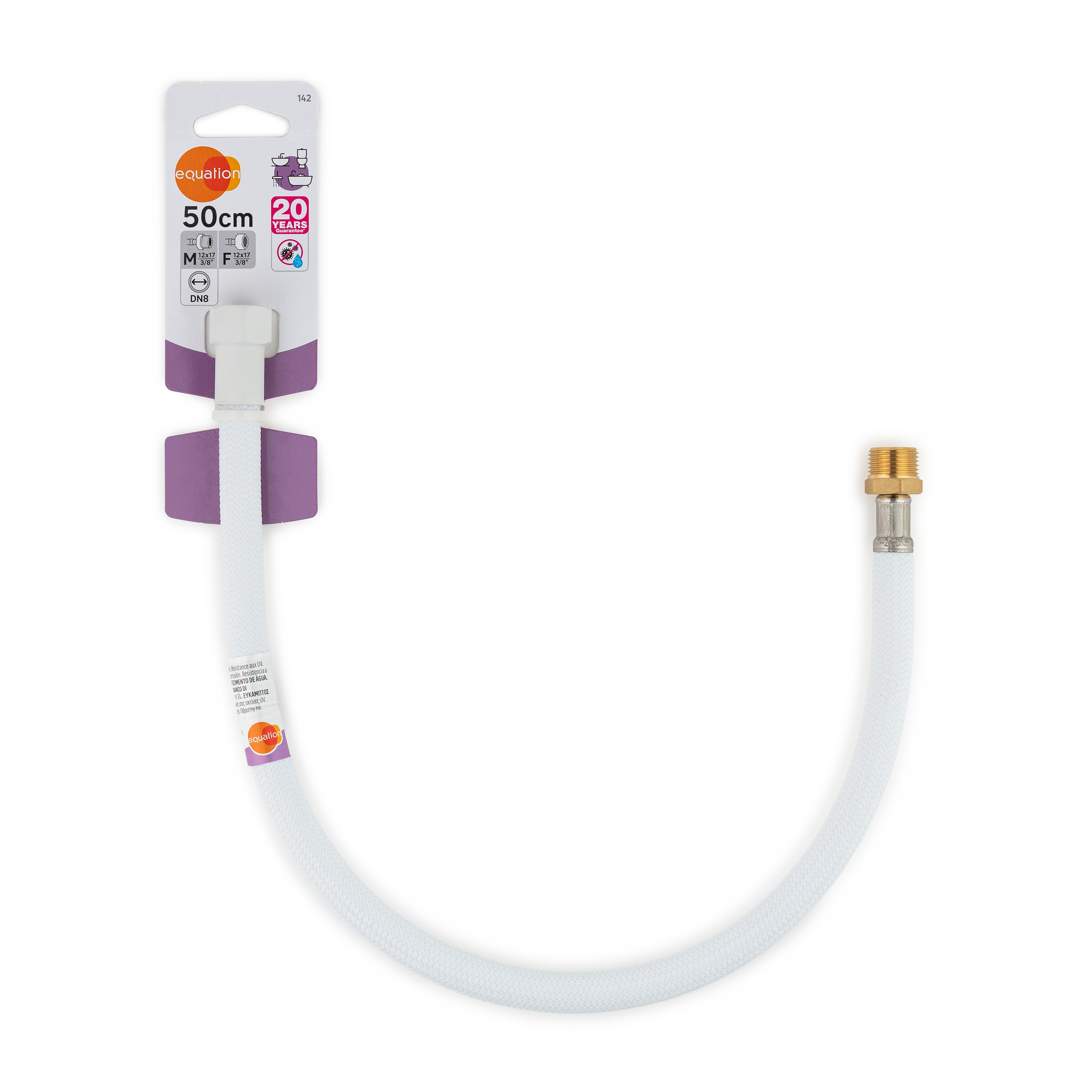 Flexible blanc mâle / femelle 3/8 (12/17