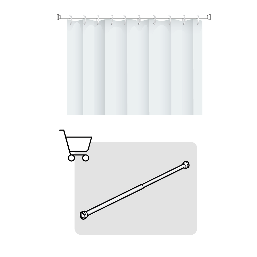 visuel barre et rideau douche neo sensea - 1