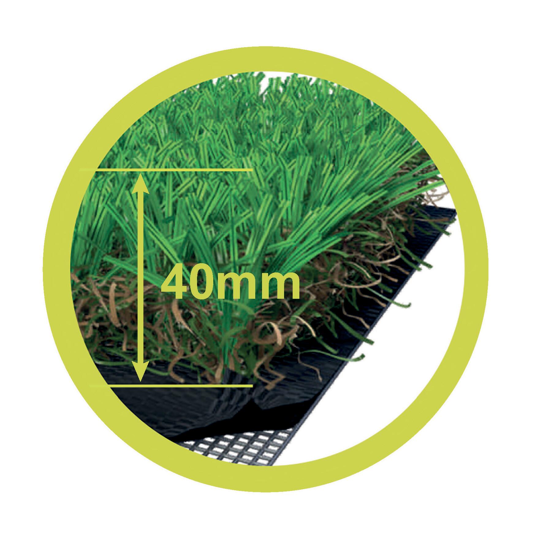 Rotolo di erba sintetica Sp 40 mm drenante e resistente ai raggi UV 5 x 2 m, 10 m² 4F GROUP Deluxe - 7