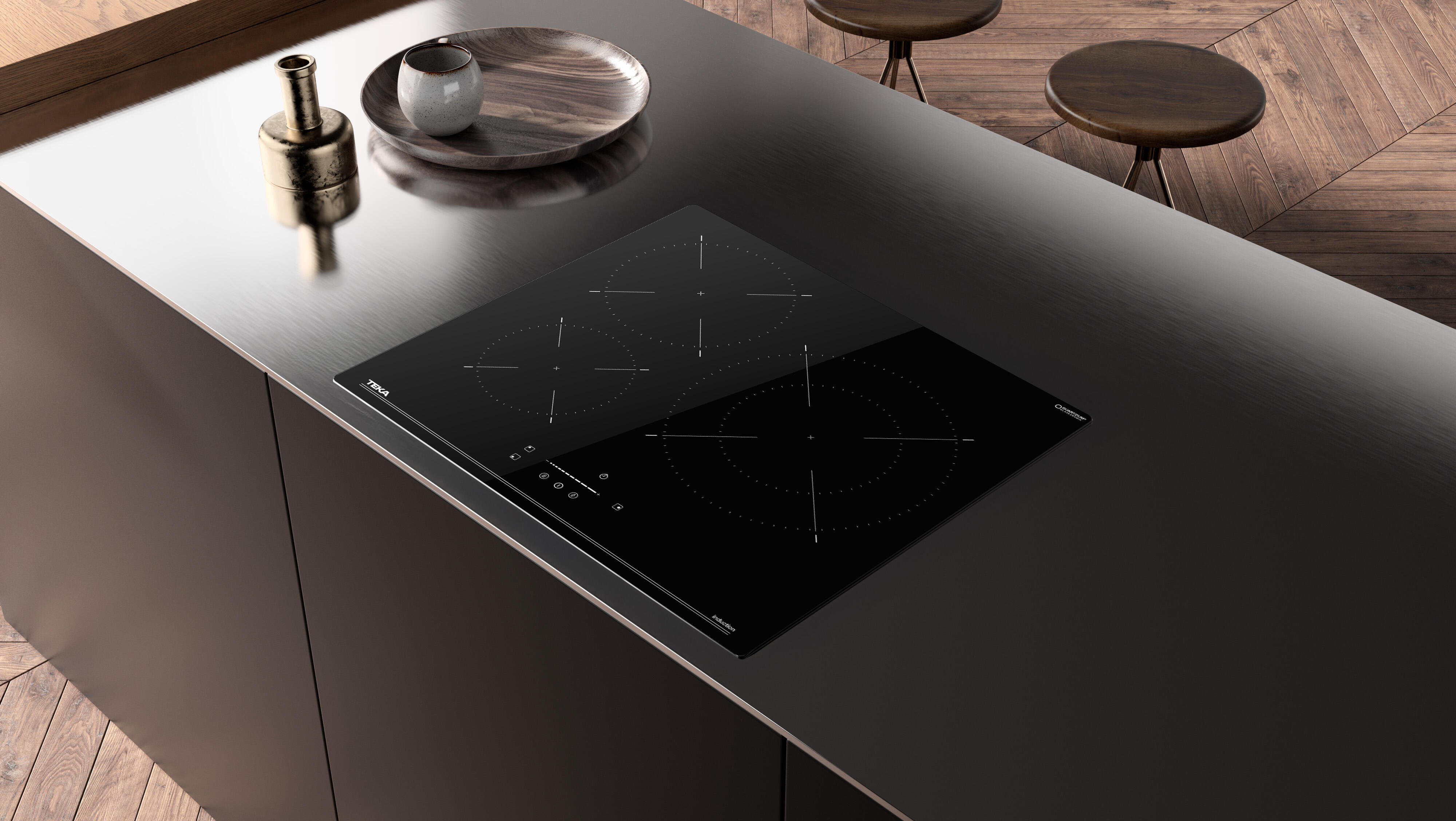 Placa de inducción TEKA IBC 63110 SSM BK con 3 zonas de cocción zona grande de 29cm 7400 W negro 60cm
 - 3