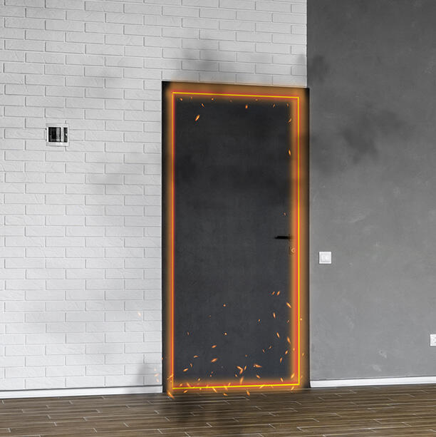 Bloc-porte feu prépeint Larg.93 cm poussant gauche EI30 Huiss.68 mm - 4
