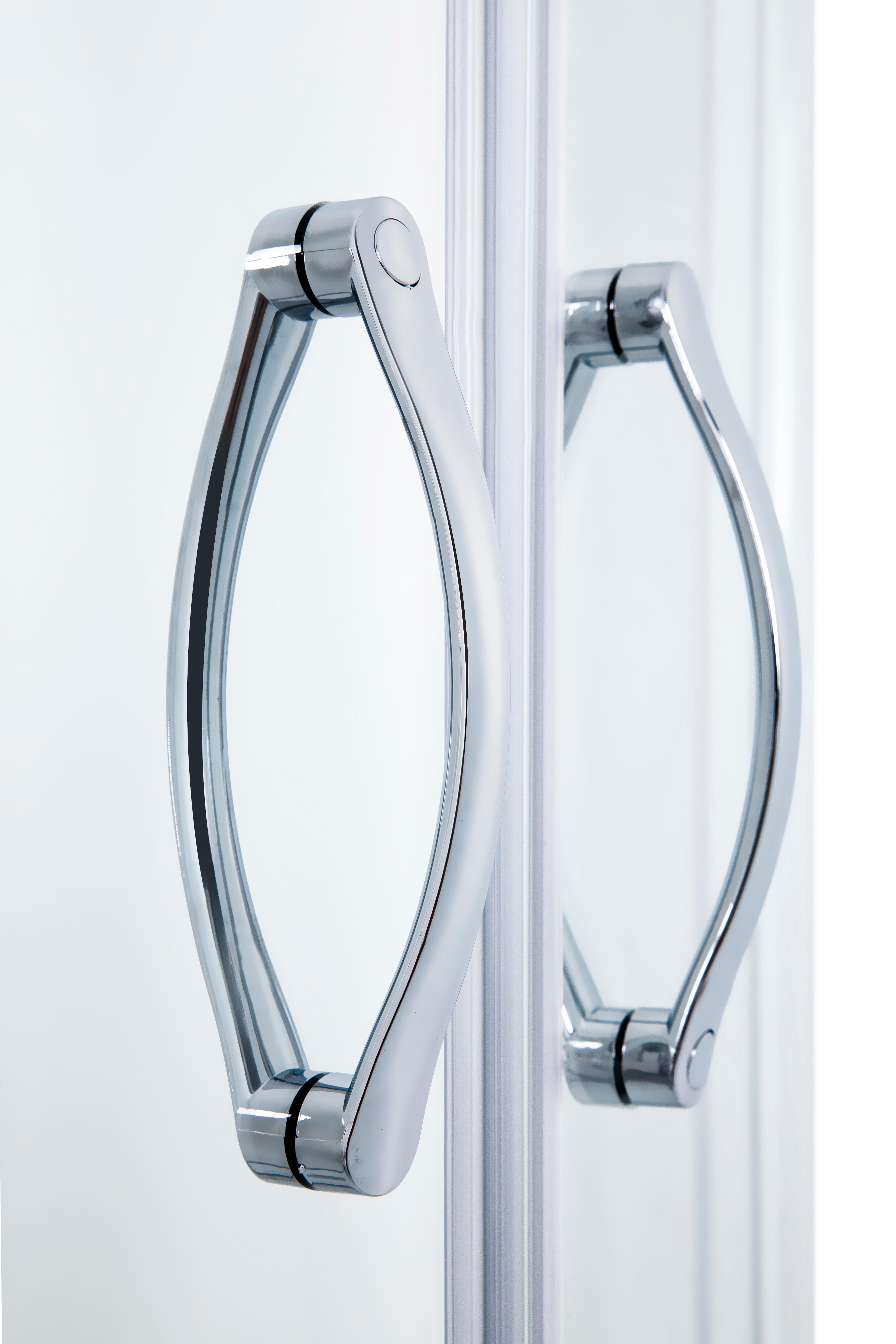 Kabina prysznicowa z brodzikiem półokrągła Kama 90 x 90 x 199 cm chrom Liveno - 4