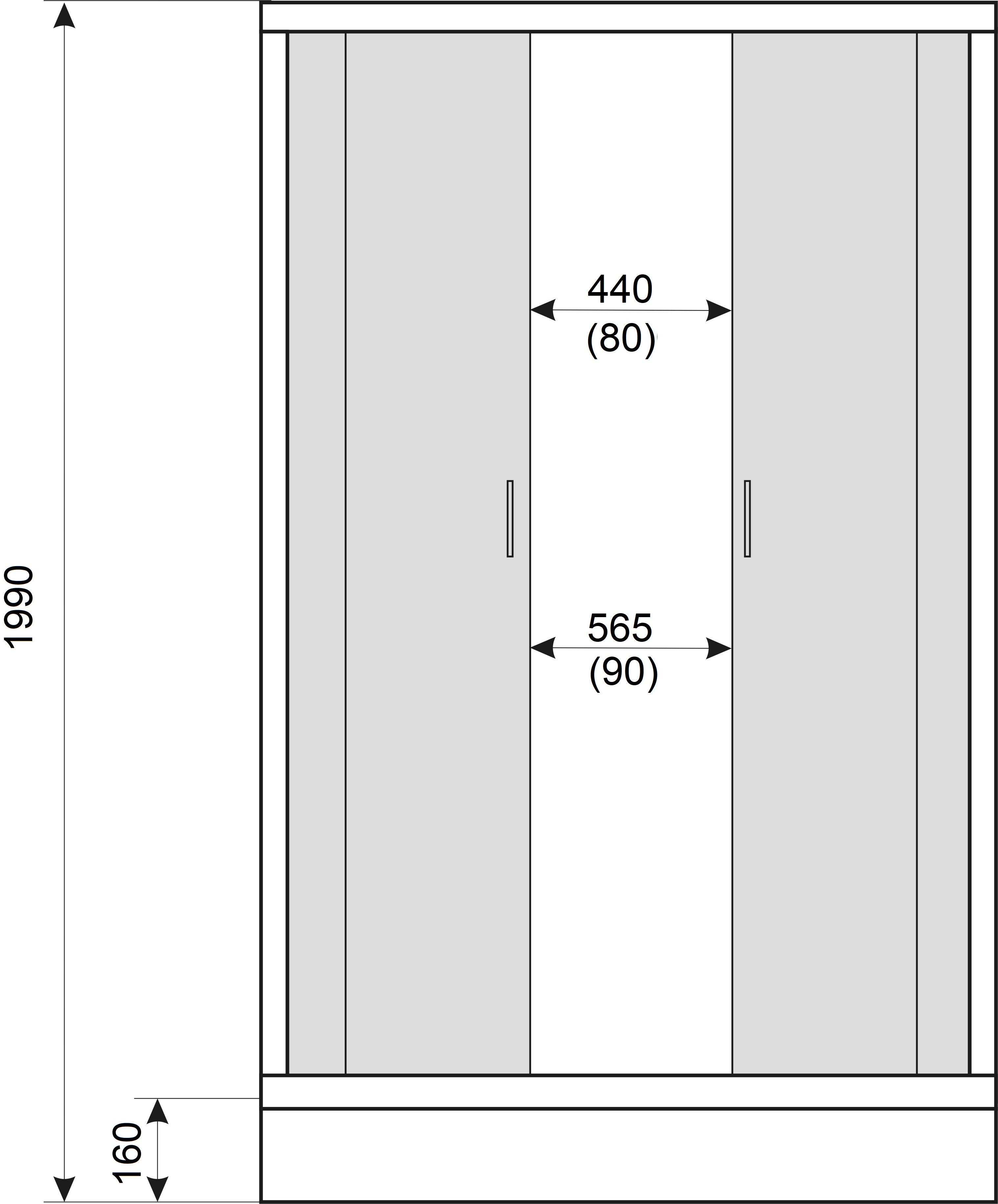 Kabina prysznicowa z brodzikiem półokrągła Kama 90 x 90 x 199 cm chrom Liveno - 2